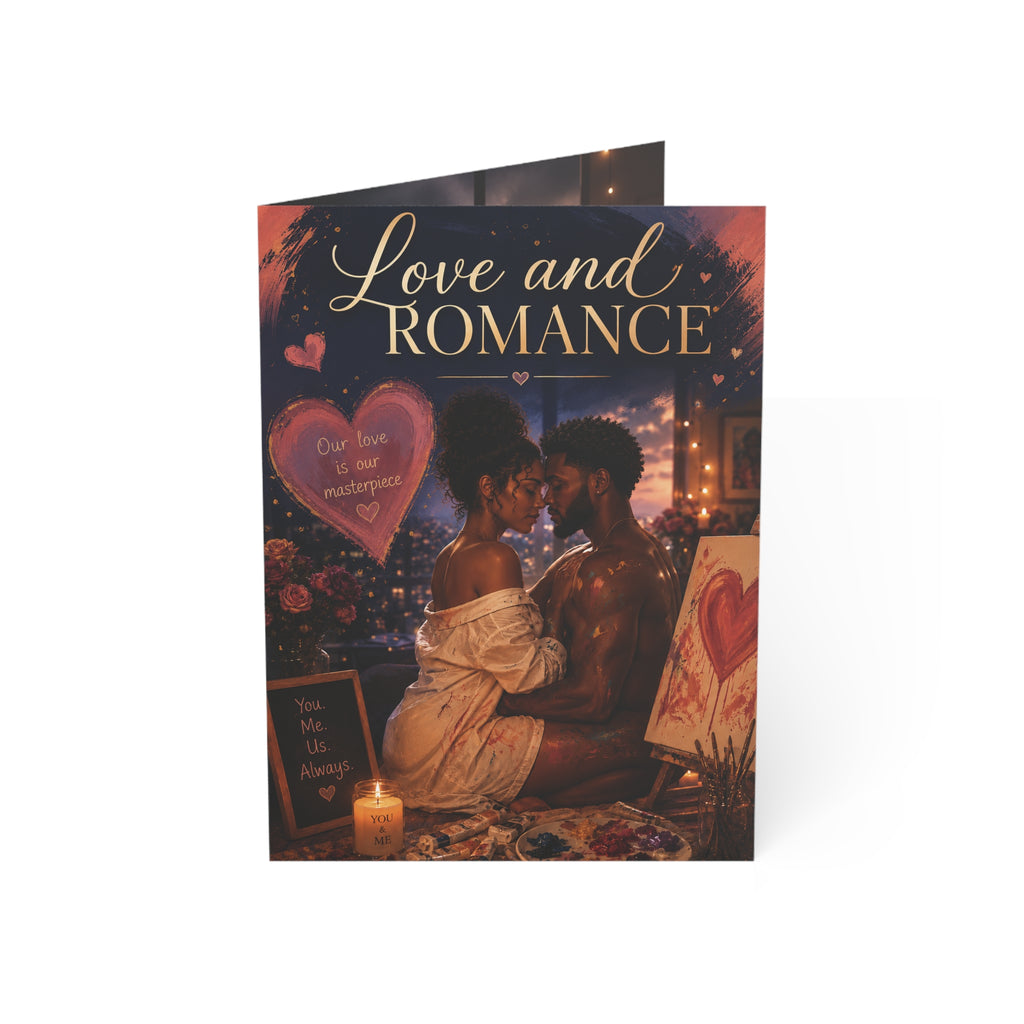 Romantic Love Greeting Card — "Love and Romance" Set (1/10/30/50 pcs)