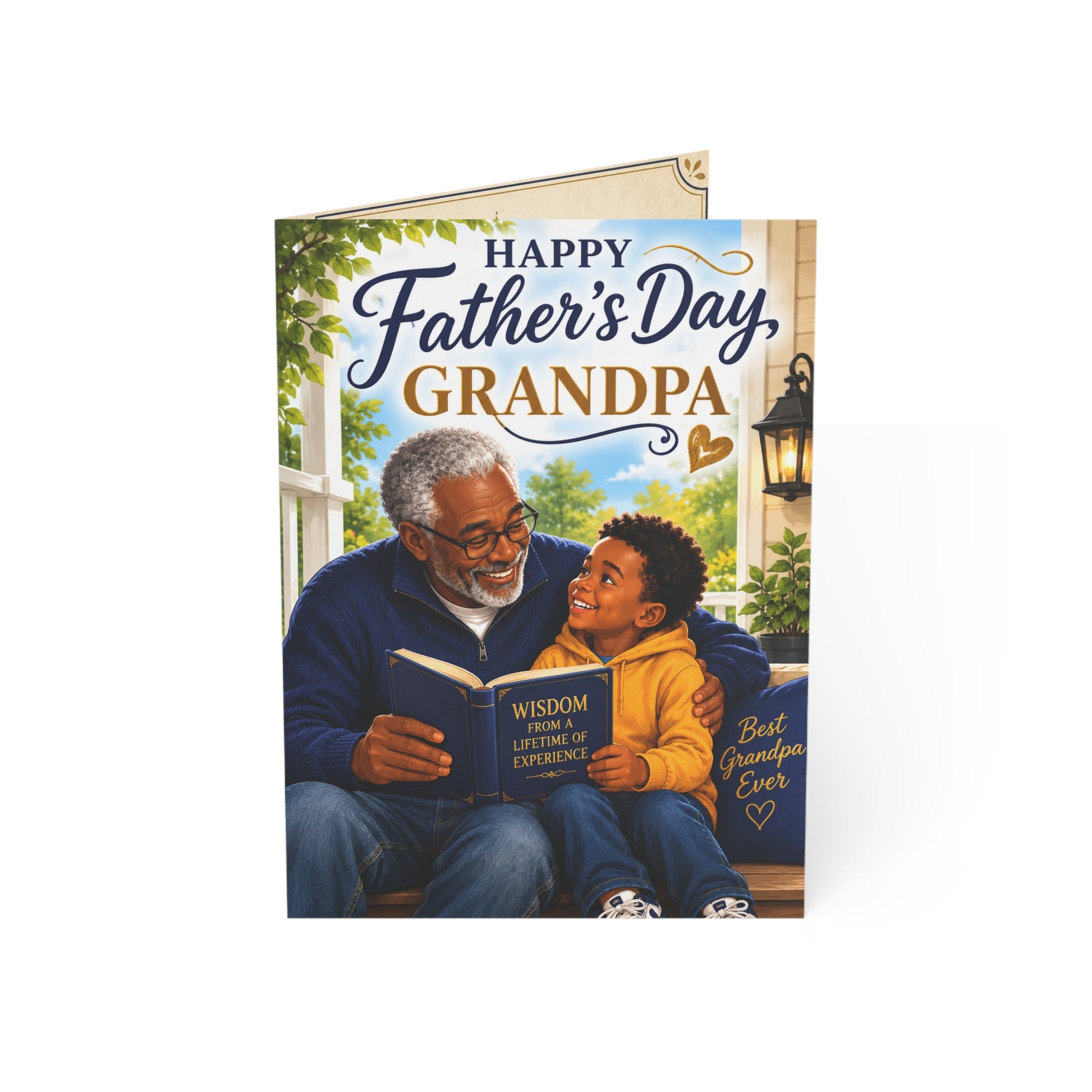 Father's Day Grandpa Greeting Card — Heartfelt Grandfather Card (1/10/30/50 pcs)