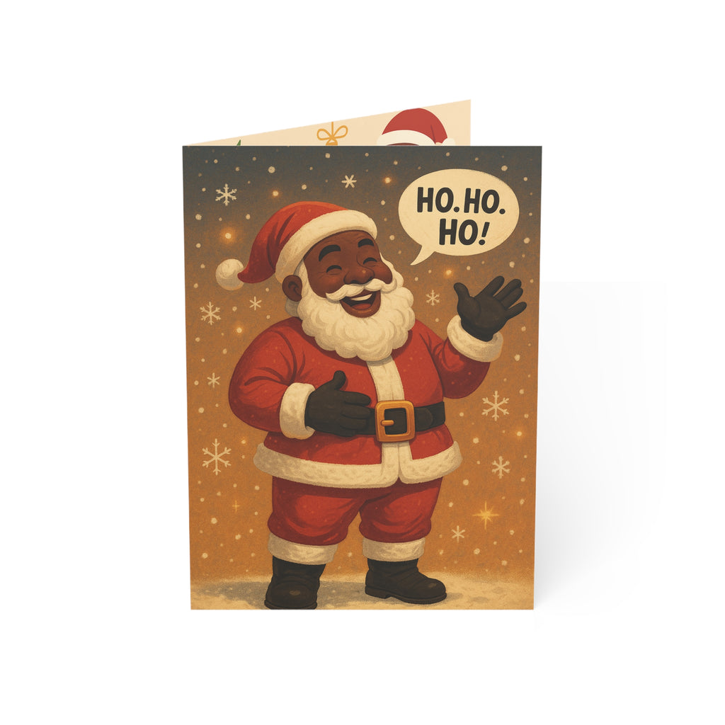 Festive Holiday Greeting Cards | Ho Ho Ho Santa Collection (1-50pcs)