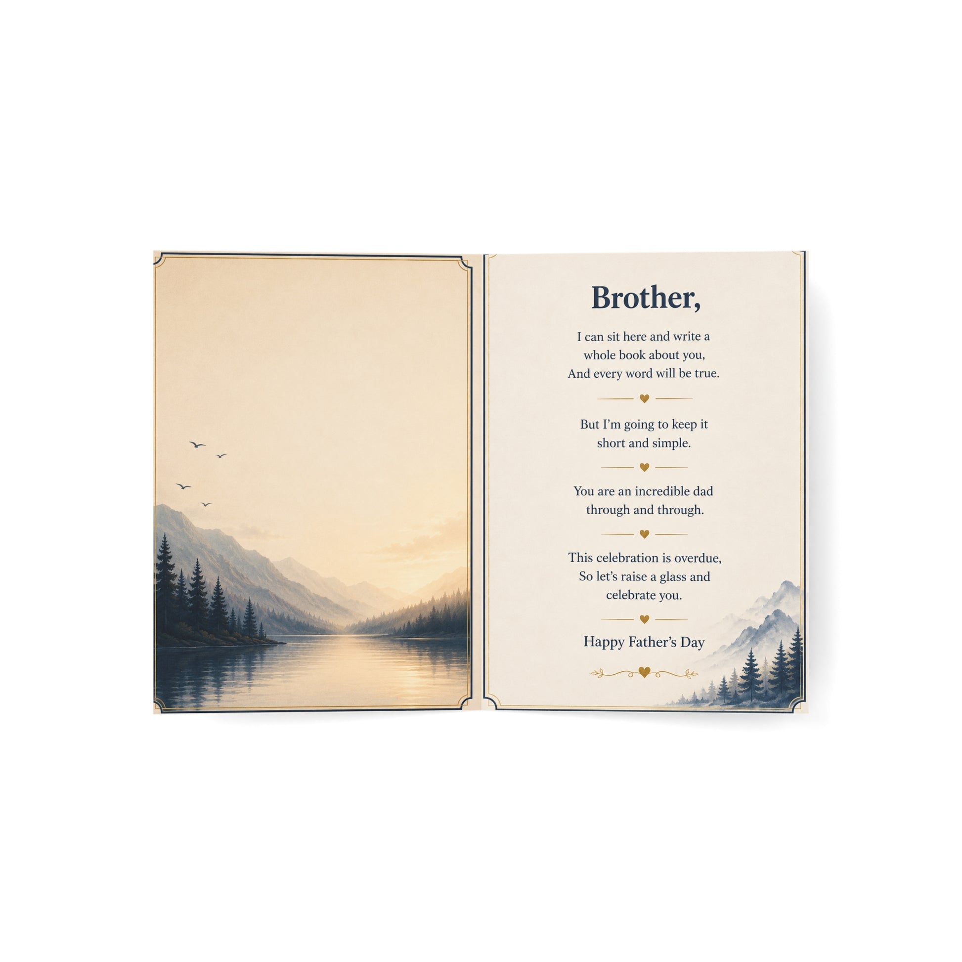 Father's Day Greeting Card - "Happy Father's Day, To an Incredible Dad" (1/10/30/50 pcs)