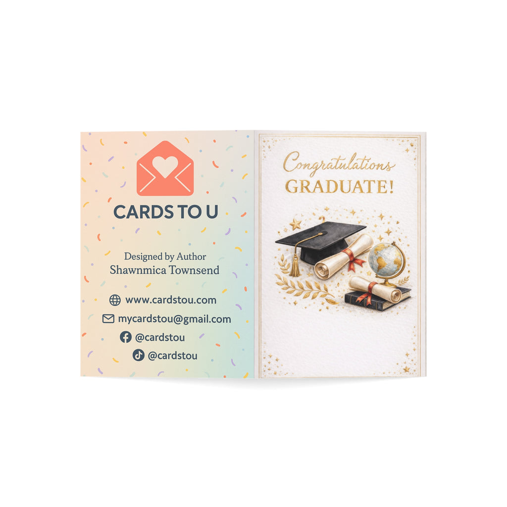 Graduation Congratulations Card – “Congratulations Graduate!” Pack (1/10/30/50)