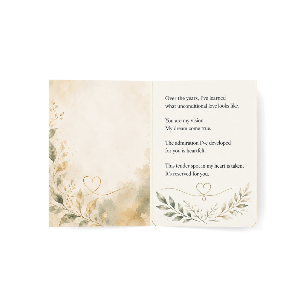 Reserved for You Greeting Card — Romantic Couple Blank Note (Pack of 1, 10, 30, 50)