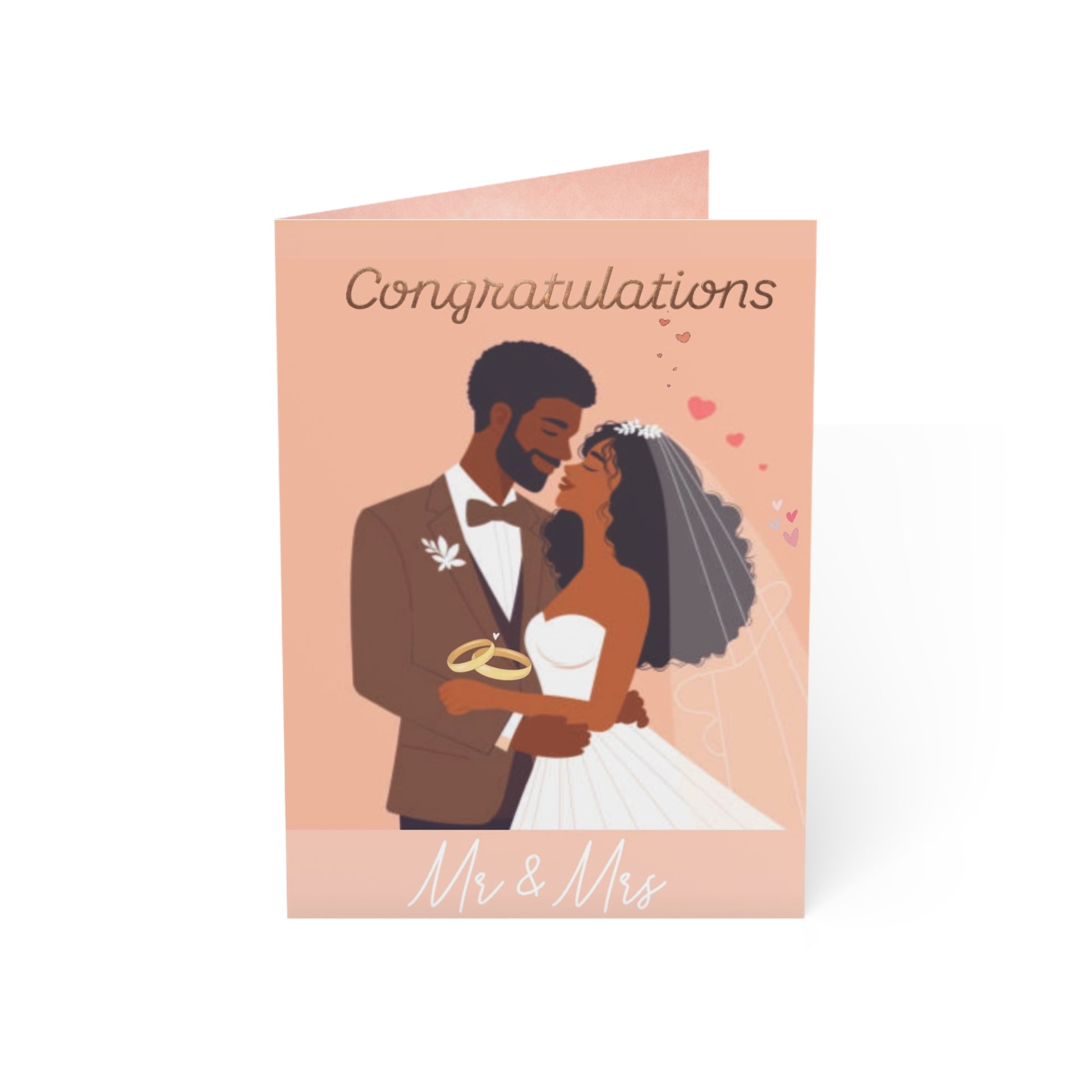 Wedding Congratulations Greeting Card – 'Congratulations Mr & Mrs' (Single or Bulk Packs)