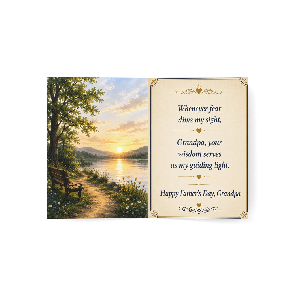 Father's Day Grandpa Greeting Card — Heartfelt Grandfather Card (1/10/30/50 pcs)