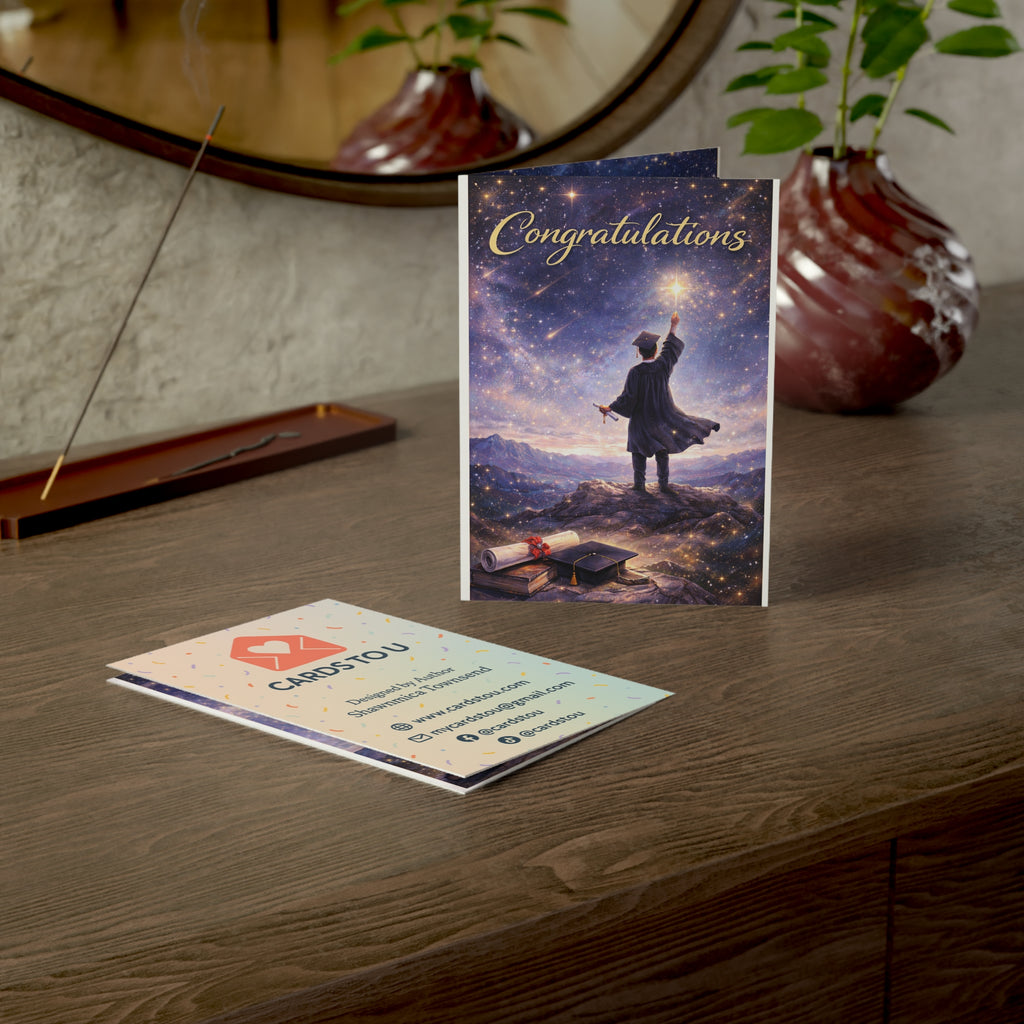 Congratulations Graduation Card — Inspirational Grad Greeting Card (1/10/30/50pcs)
