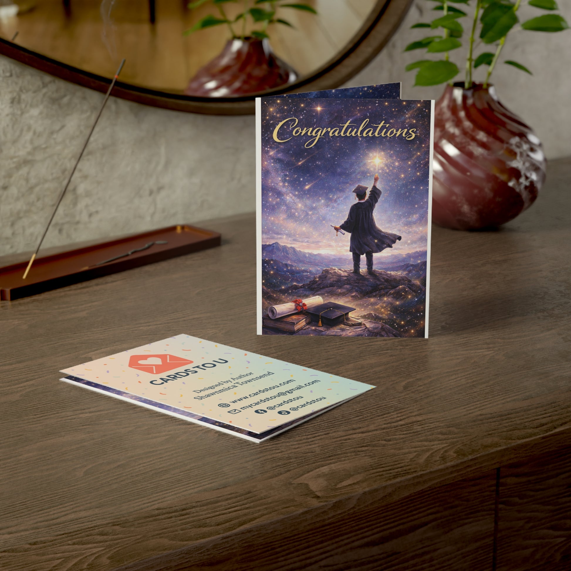 Congratulations Graduation Card — Inspirational Grad Greeting Card (1/10/30/50pcs)