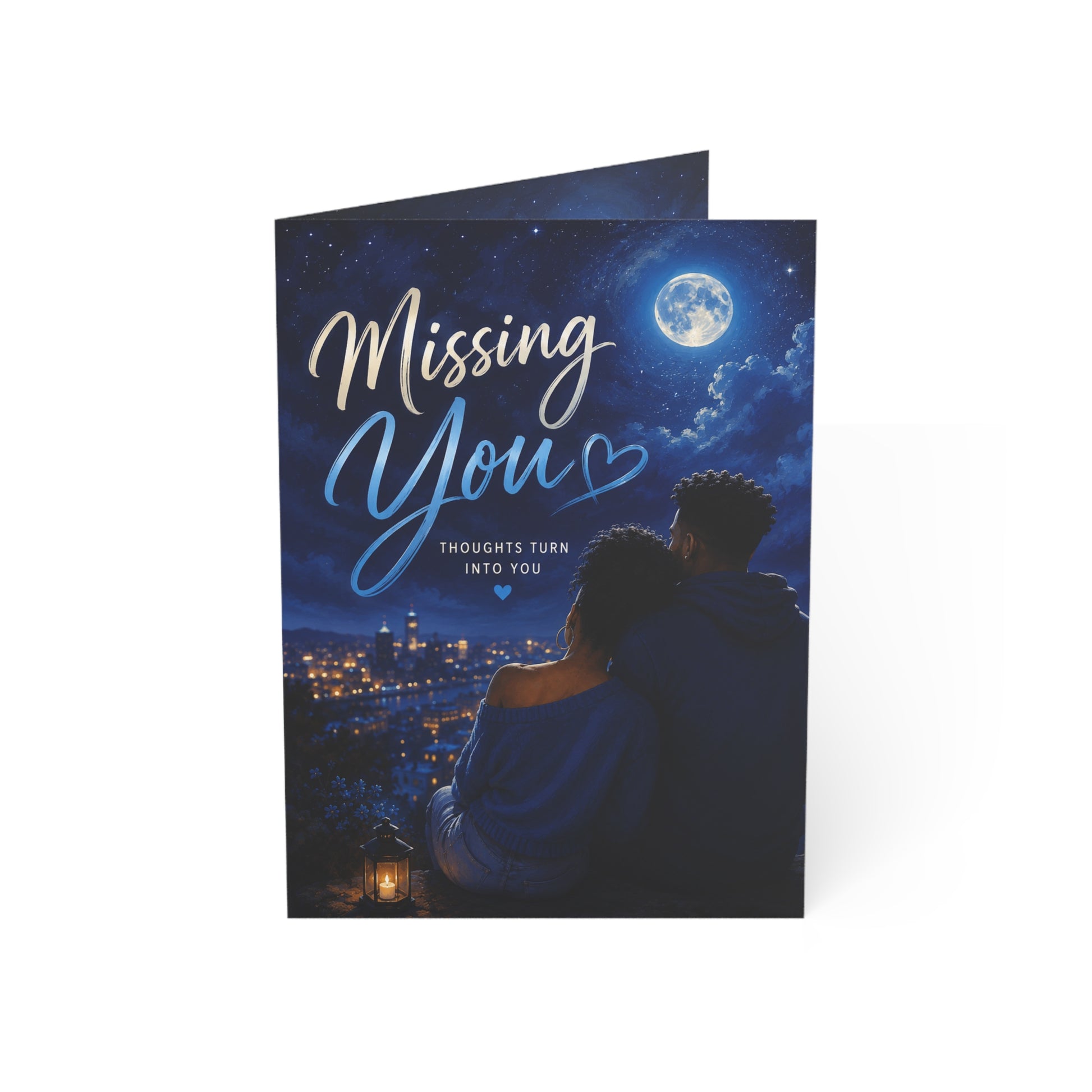Missing You Greeting Card — Romantic Long-Distance Card (1, 10, 30, 50 pcs)