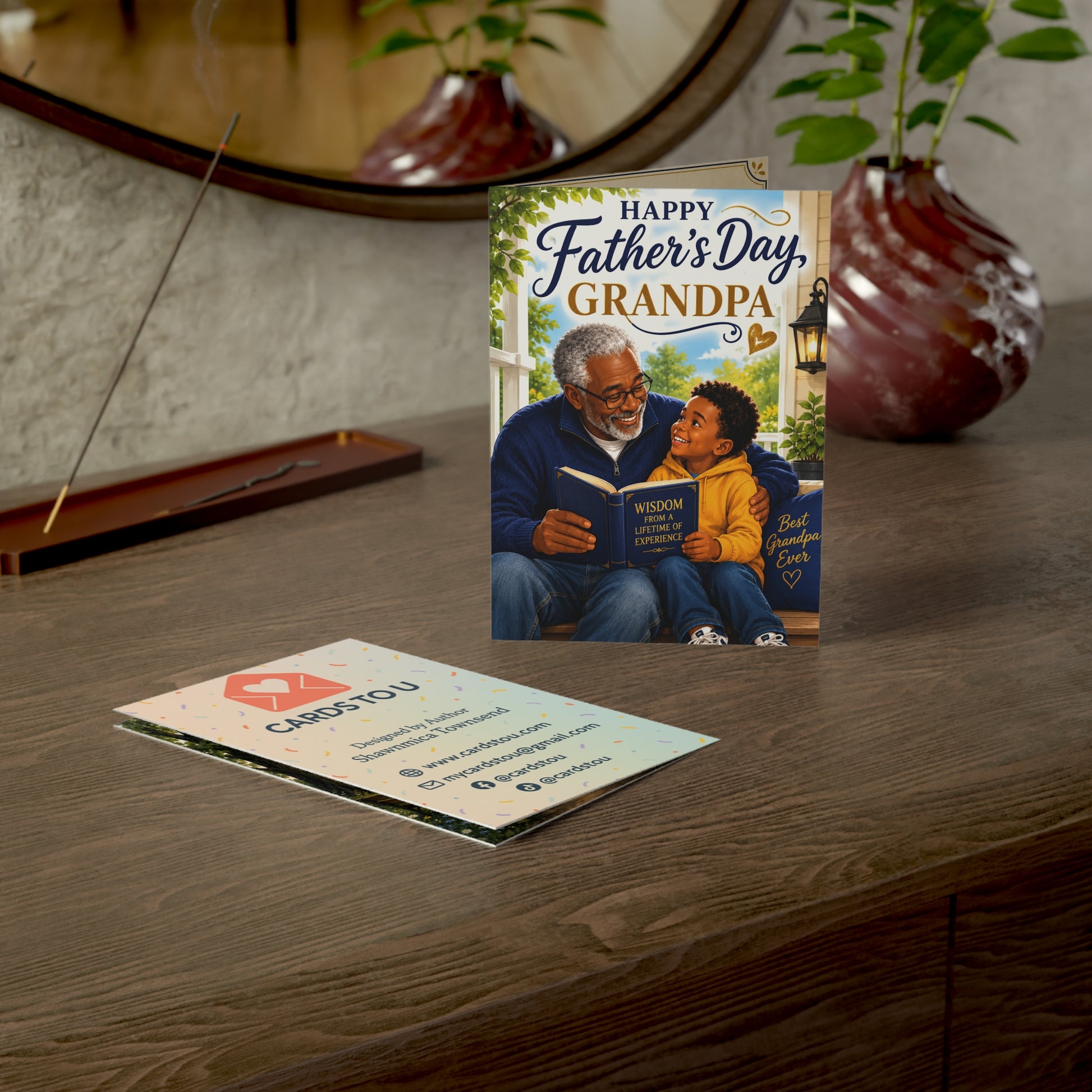 Father's Day Grandpa Greeting Card — Heartfelt Grandfather Card (1/10/30/50 pcs)