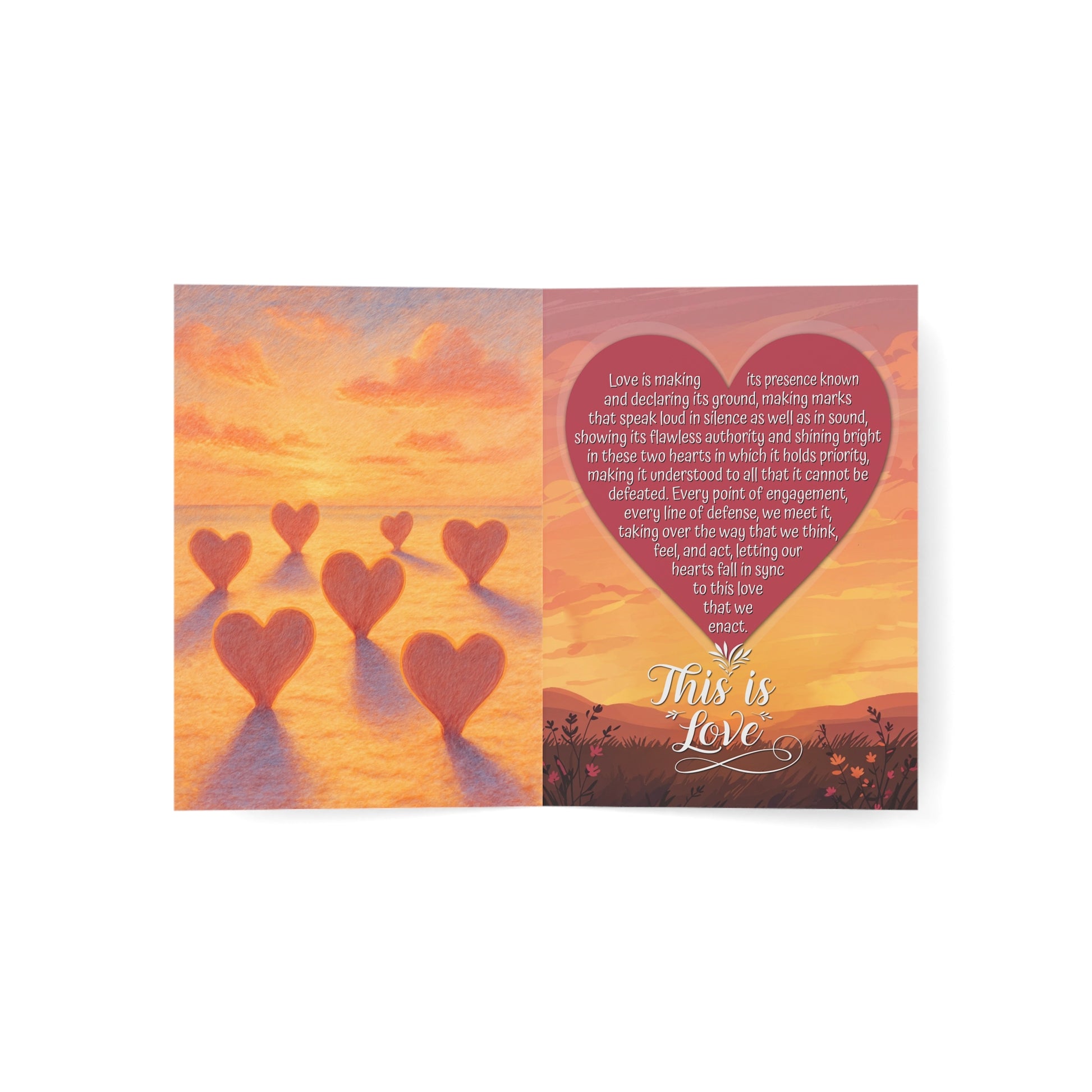 Romantic Greeting Cards - Perfect for Love Notes, Anniversaries, Weddings, and Celebrations, Unique Artwork, Set of 1, 10, 30, or 50