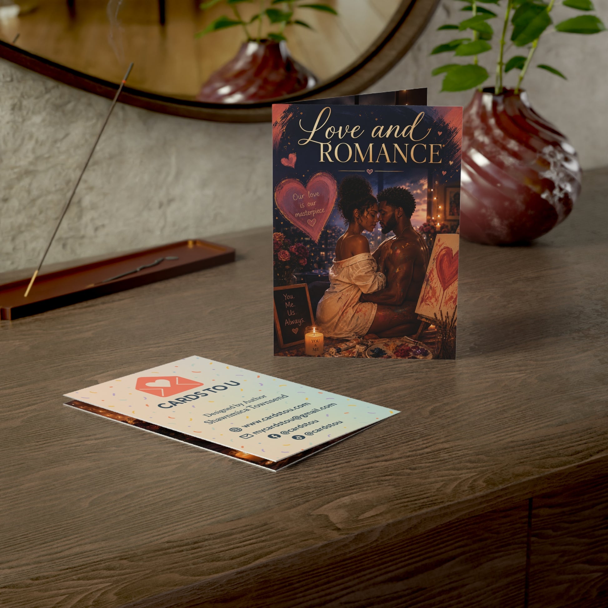 Romantic Love Greeting Card — "Love and Romance" Set (1/10/30/50 pcs)