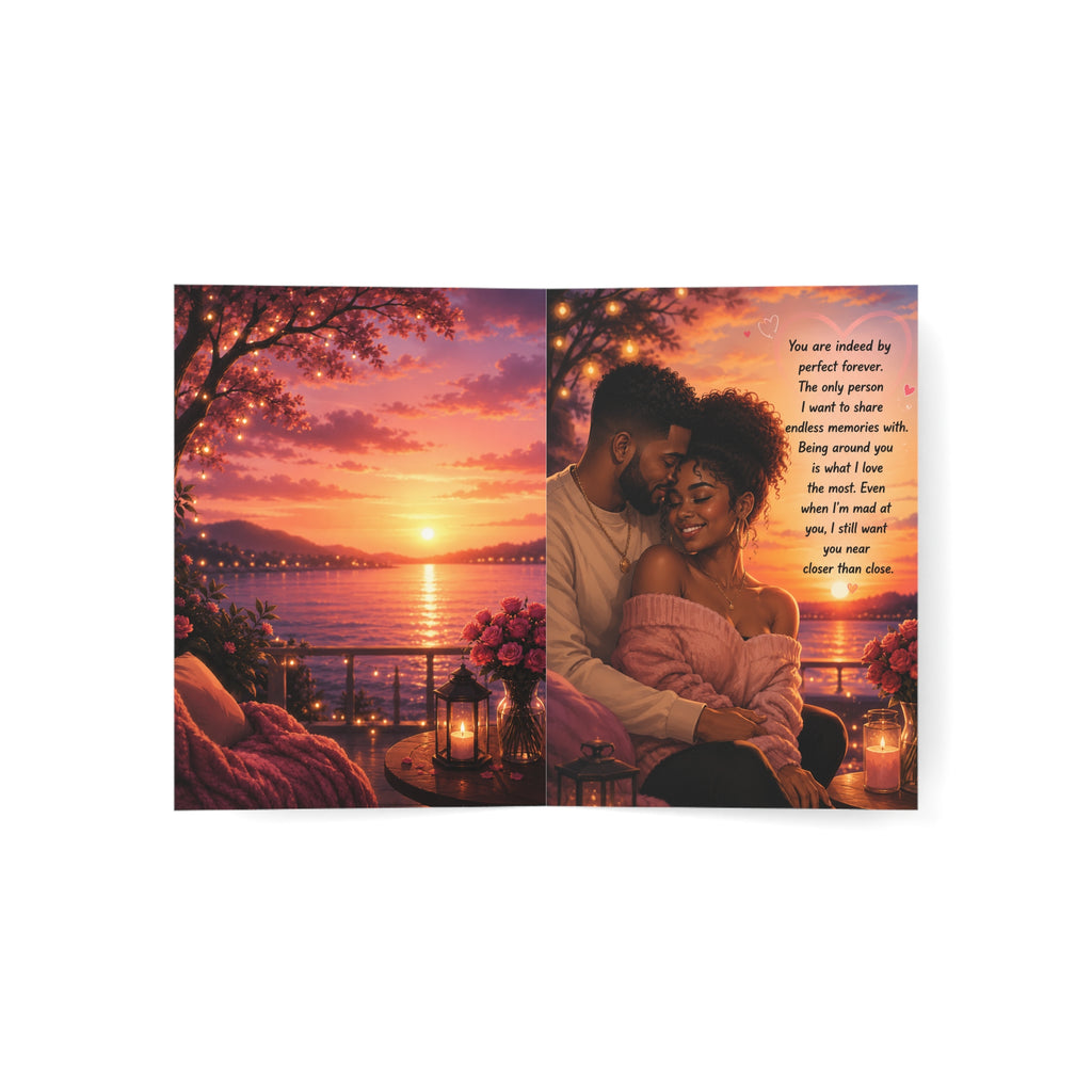 Romantic 'You Are Perfect Forever' Greeting Card — Love Anniversary Card (1/10/30/50 pcs)