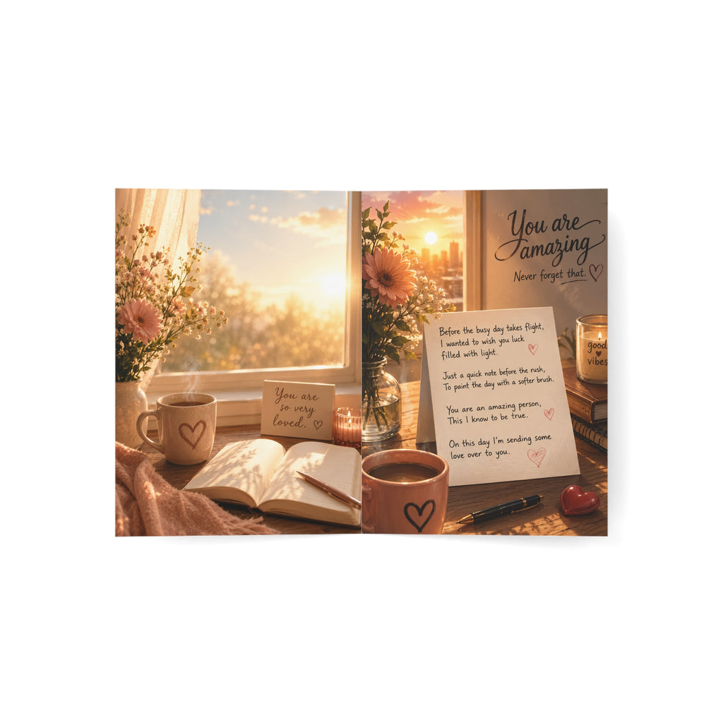 Just a Note Greeting Cards — Encouraging Blank Cards for Everyday Encouragement (1/10/30/50 pcs)