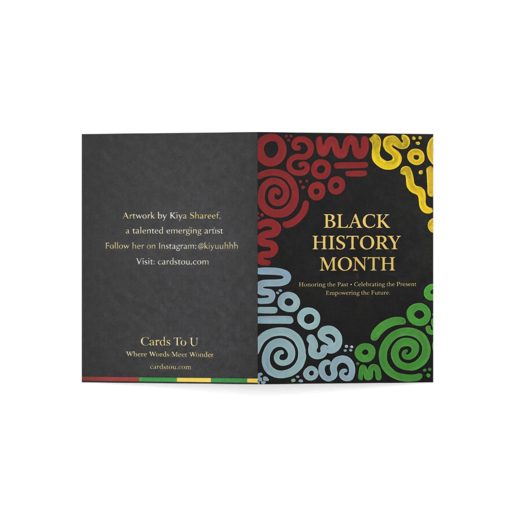 Black History Month Greeting Card — Honoring the Past, Celebrating the Present