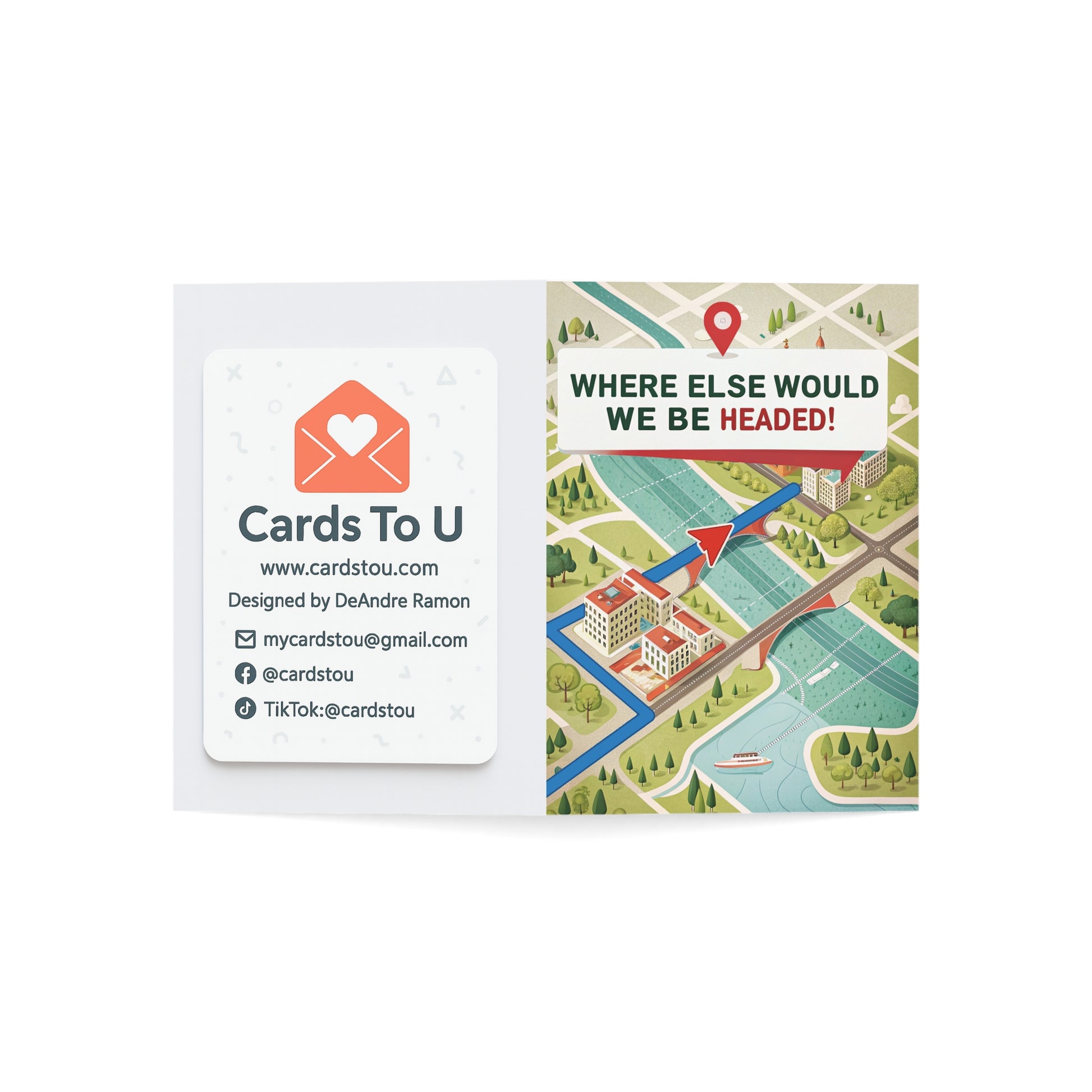 Fun Map Greeting Cards – Perfect for All Occasions, Travel Enthusiasts, Birthday Wishes, Adventure Celebrations, Friendship