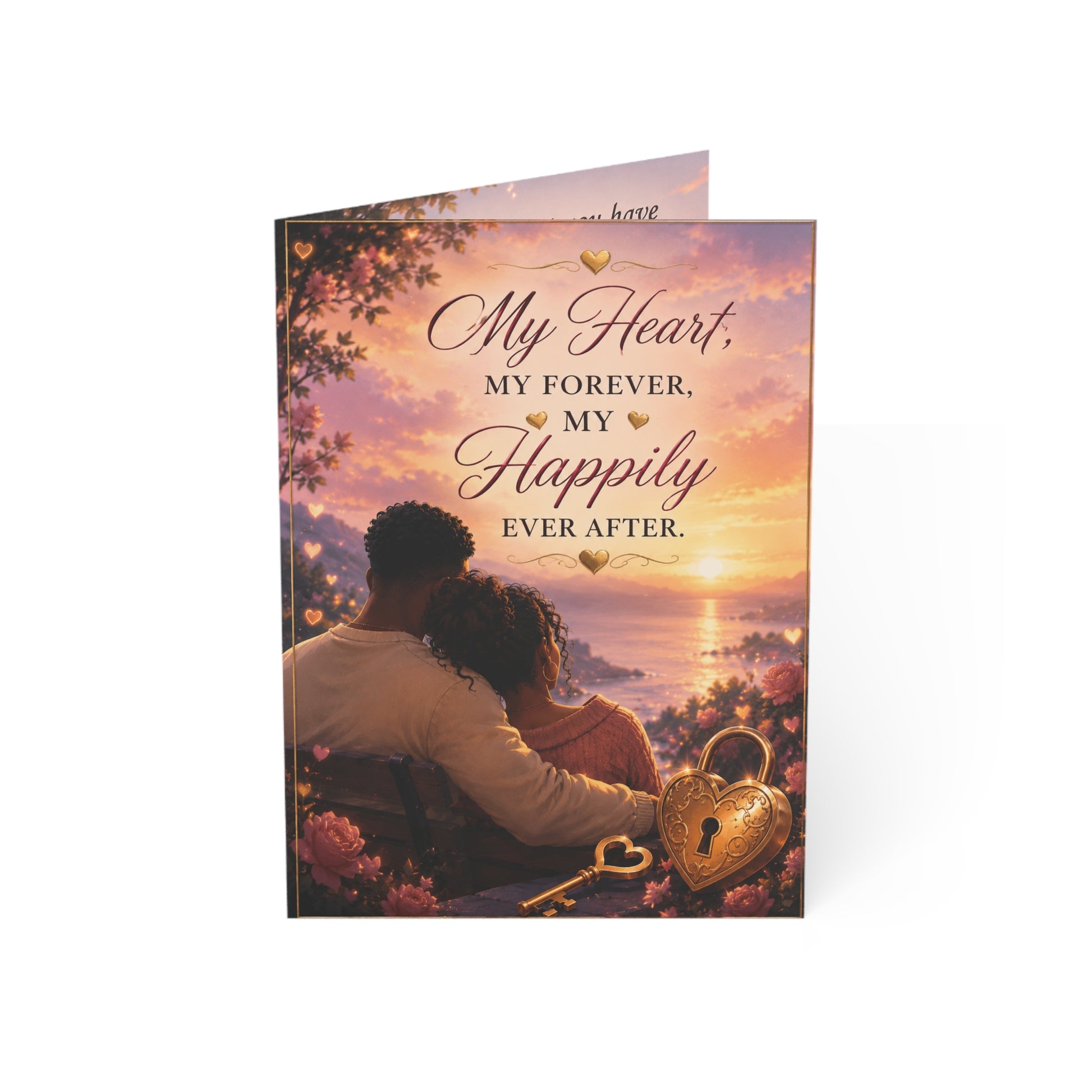 Romantic 'My Heart, My Forever' Greeting Card — Anniversary & Love Cards (1/10/30/50 pcs)