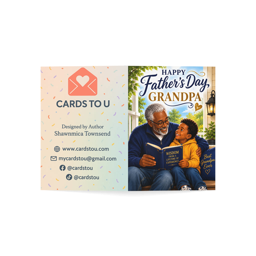 Father's Day Grandpa Greeting Card — Heartfelt Grandfather Card (1/10/30/50 pcs)