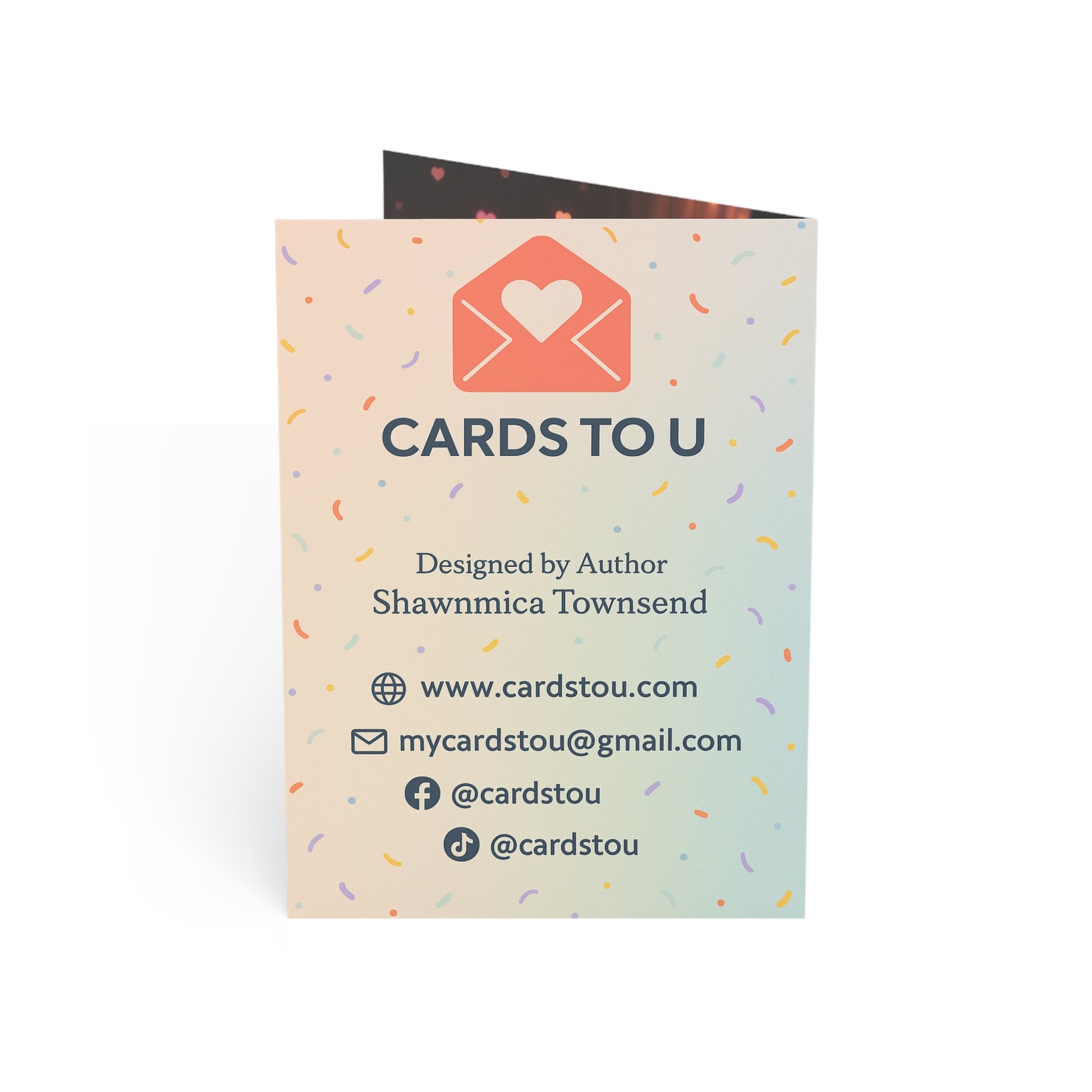 Thinking of You Greeting Card — Romantic 'Thinking of You, My Dear' Note (1/10/30/50 pcs)
