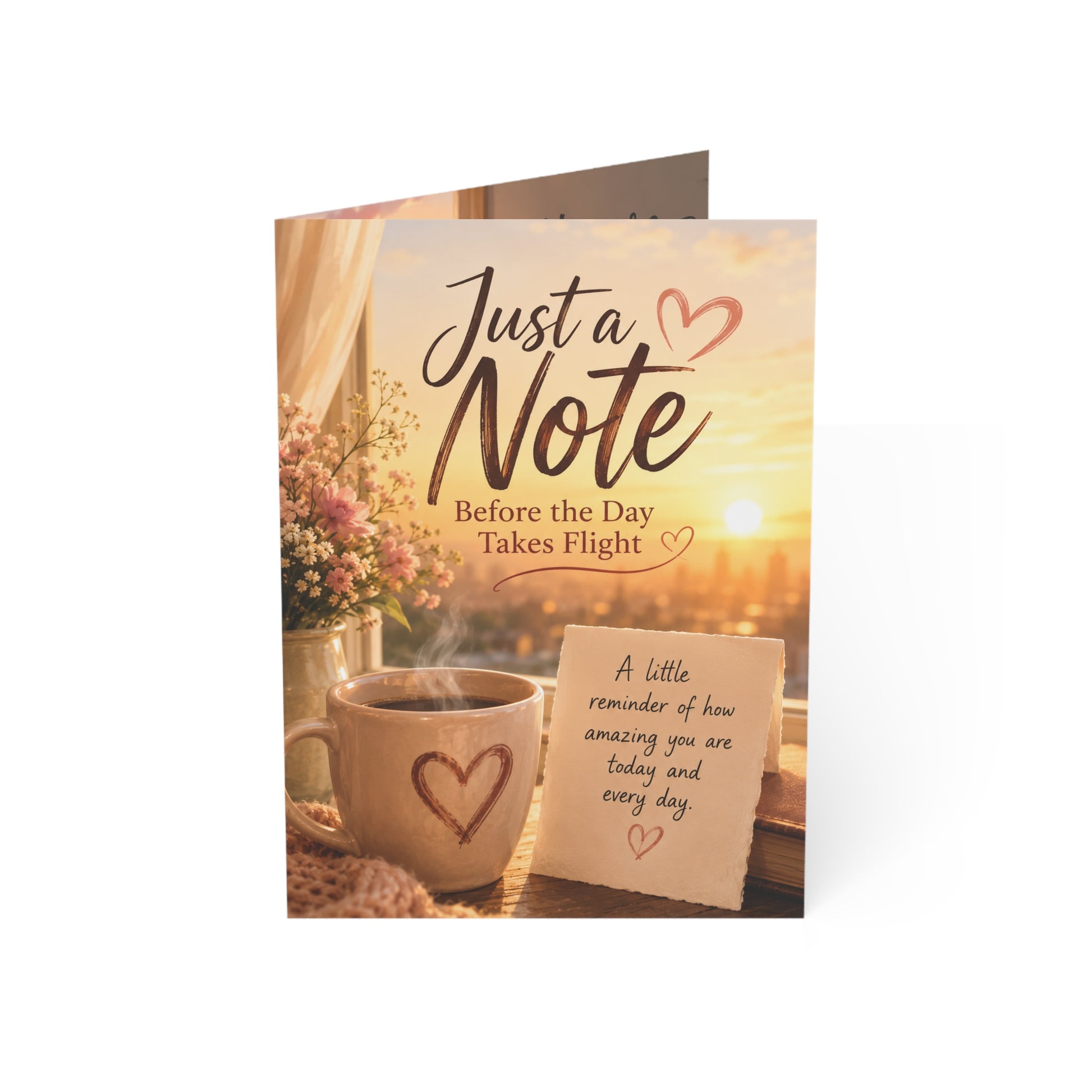 Just a Note Greeting Cards — Encouraging Blank Cards for Everyday Encouragement (1/10/30/50 pcs)