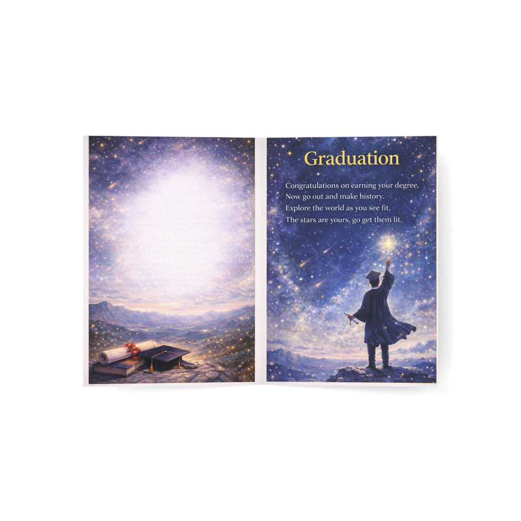 Congratulations Graduation Card — Inspirational Grad Greeting Card (1/10/30/50pcs)