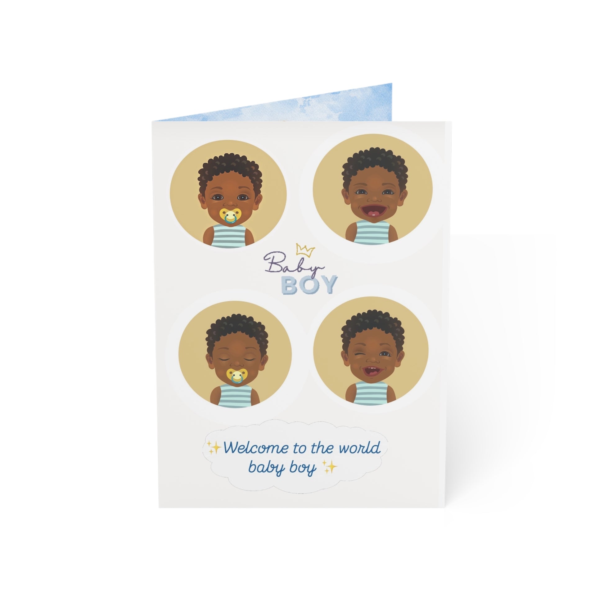 Baby Boy Greeting Cards — Welcome to the World (1, 10, 30, 50 pcs)