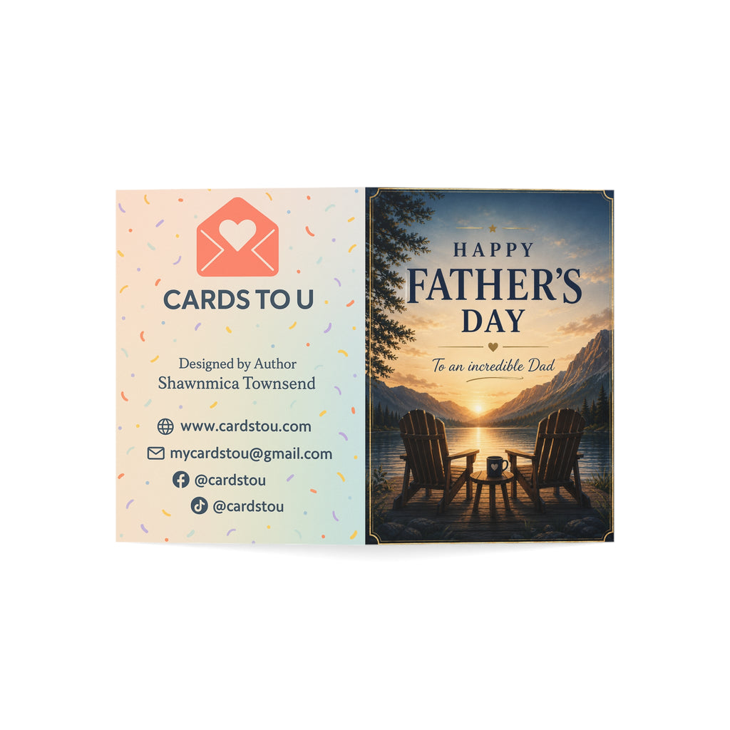 Father's Day Greeting Card - "Happy Father's Day, To an Incredible Dad" (1/10/30/50 pcs)