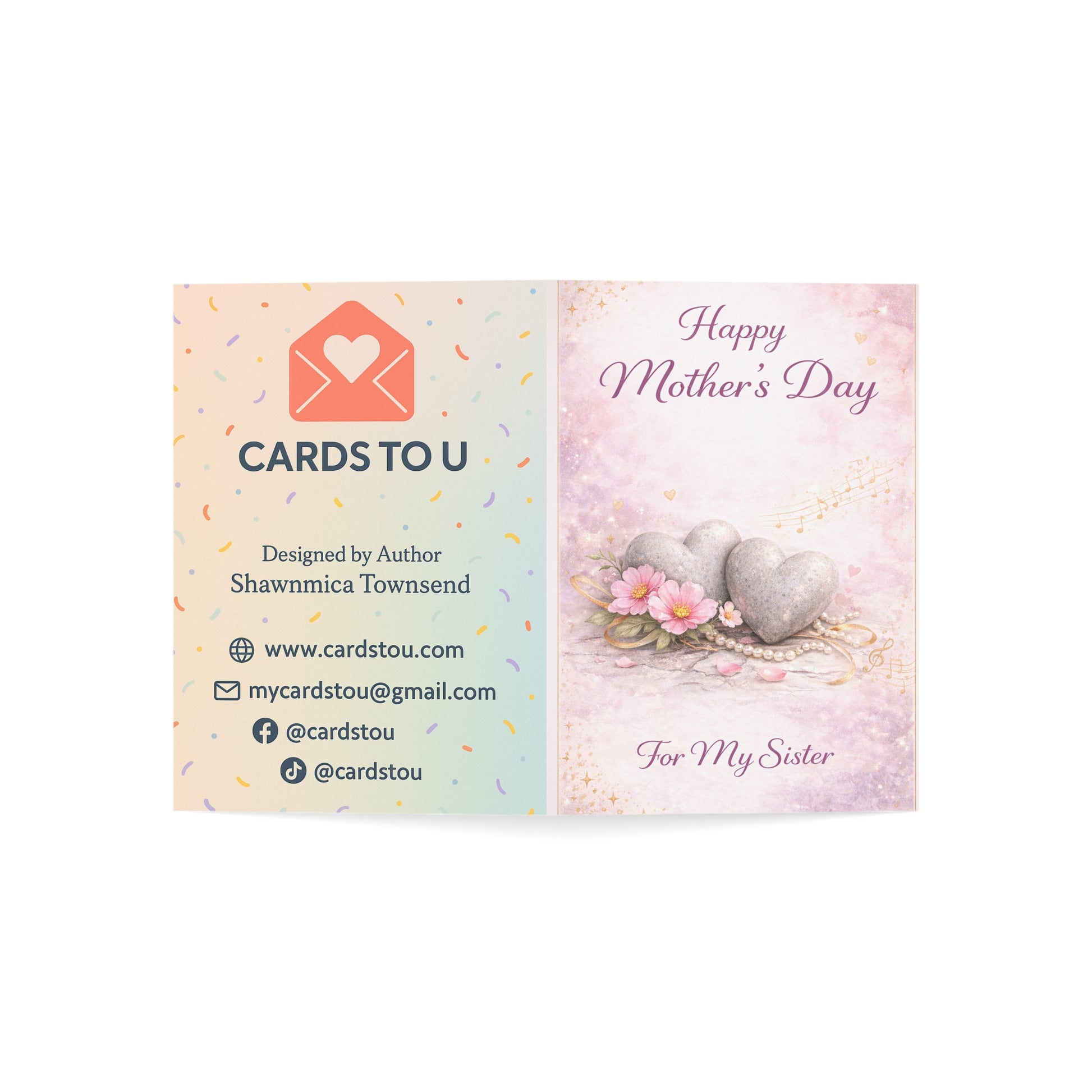 Mother's Day Sister Greeting Cards — Pack of 1/10/30/50