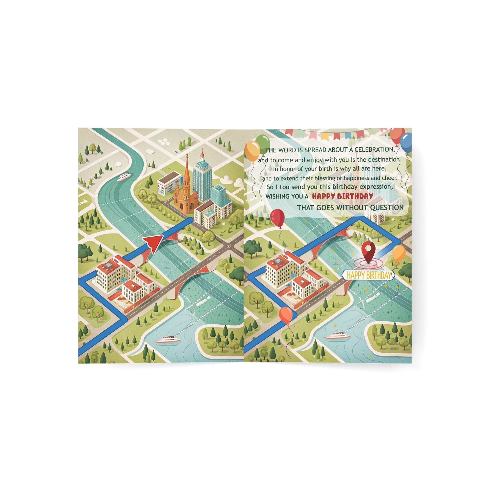 Fun Map Greeting Cards – Perfect for All Occasions, Travel Enthusiasts, Birthday Wishes, Adventure Celebrations, Friendship