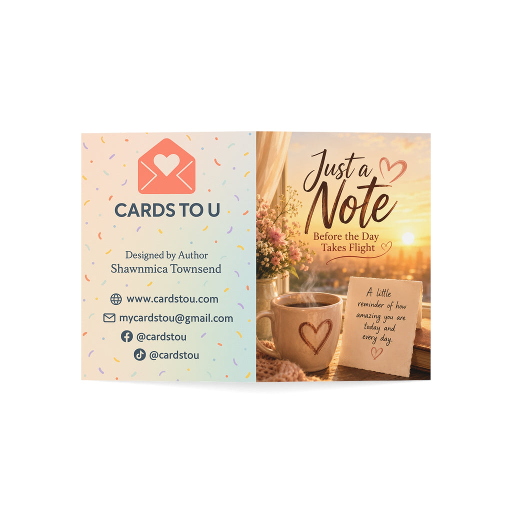 Just a Note Greeting Cards — Encouraging Blank Cards for Everyday Encouragement (1/10/30/50 pcs)