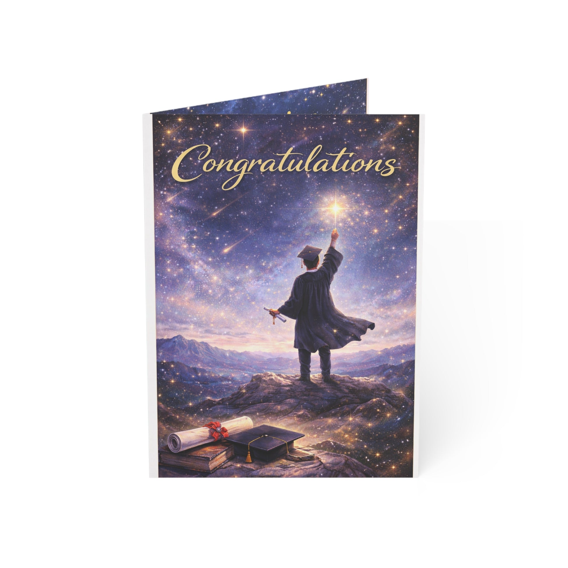 Congratulations Graduation Card — Inspirational Grad Greeting Card (1/10/30/50pcs)