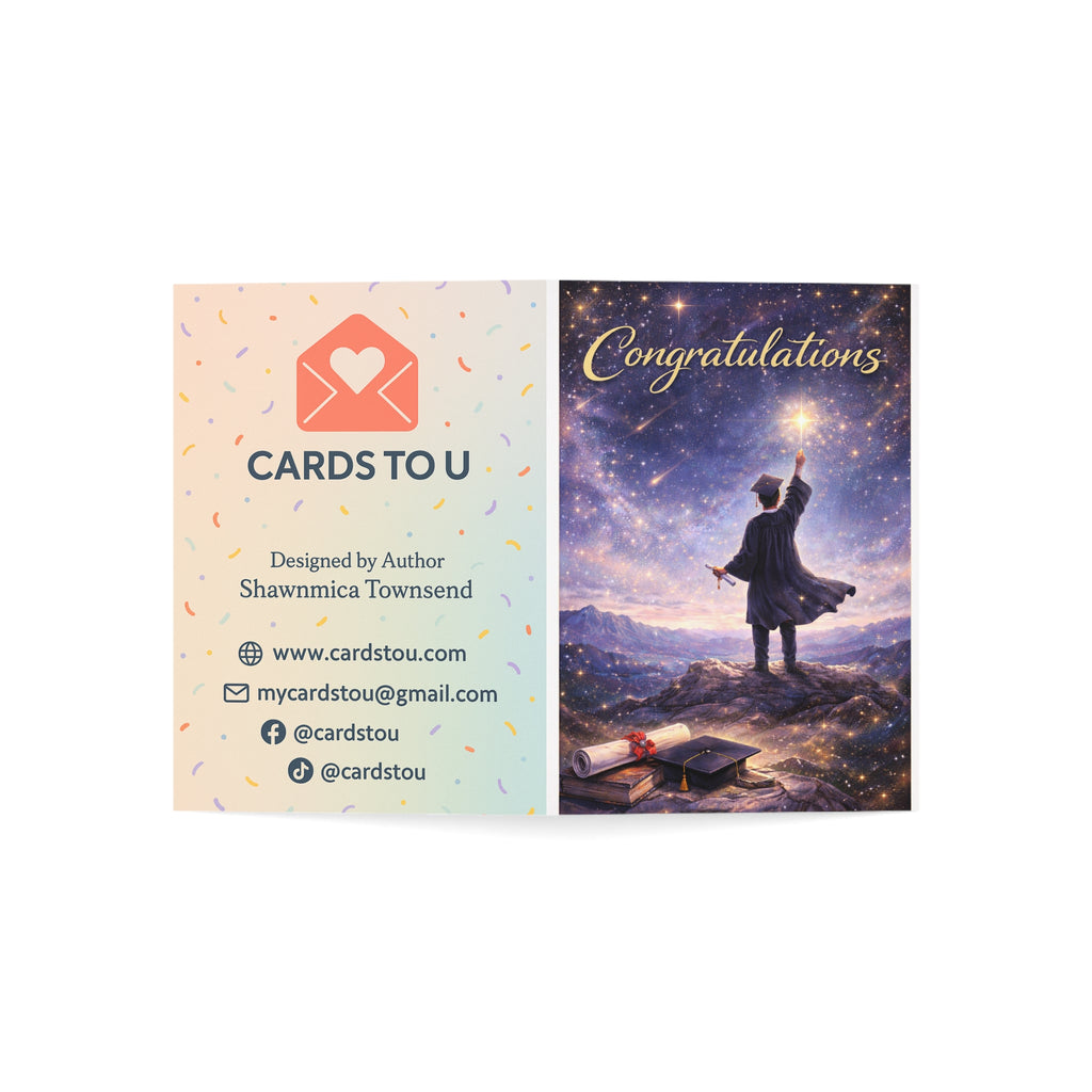Congratulations Graduation Card — Inspirational Grad Greeting Card (1/10/30/50pcs)