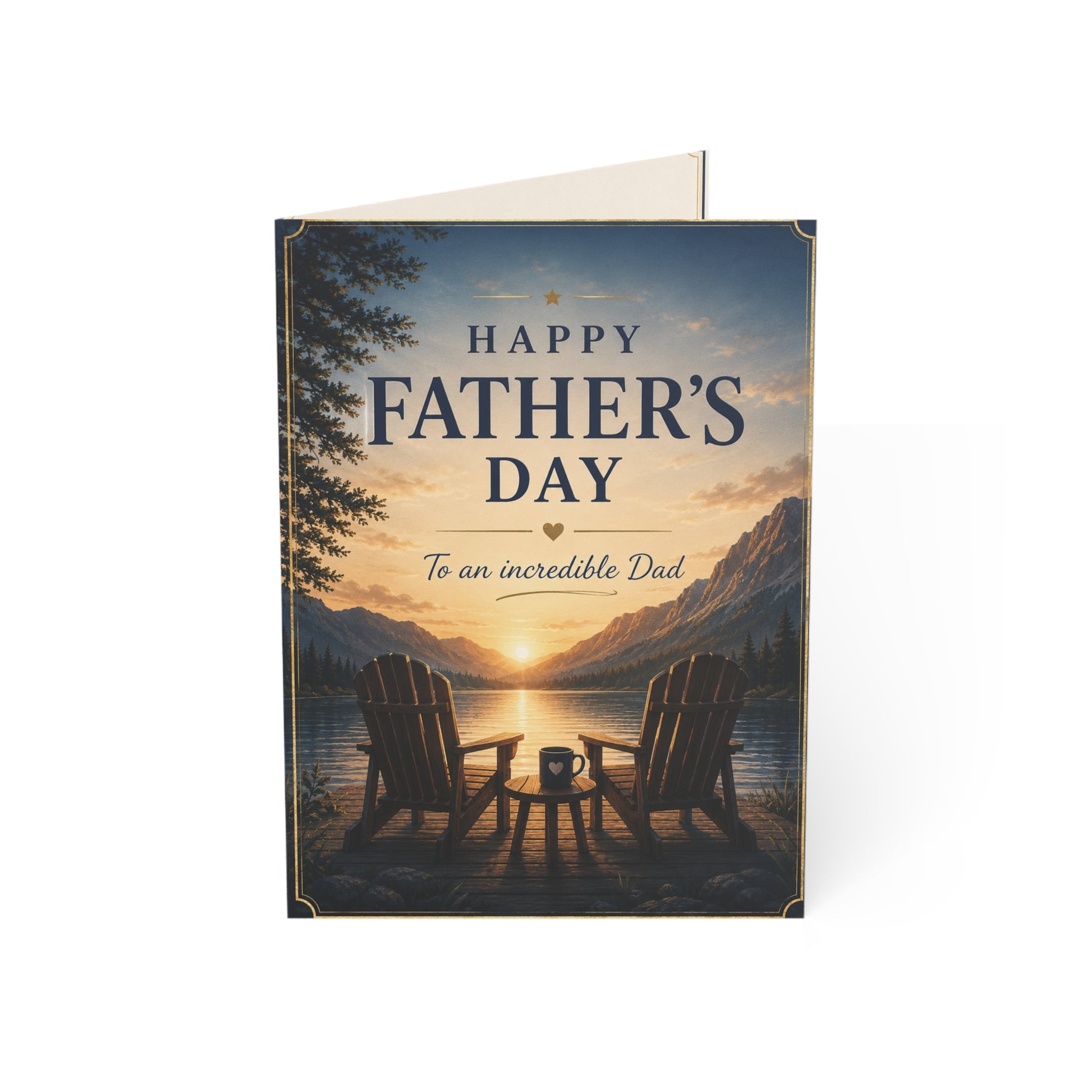 Father's Day Greeting Card - "Happy Father's Day, To an Incredible Dad" (1/10/30/50 pcs)