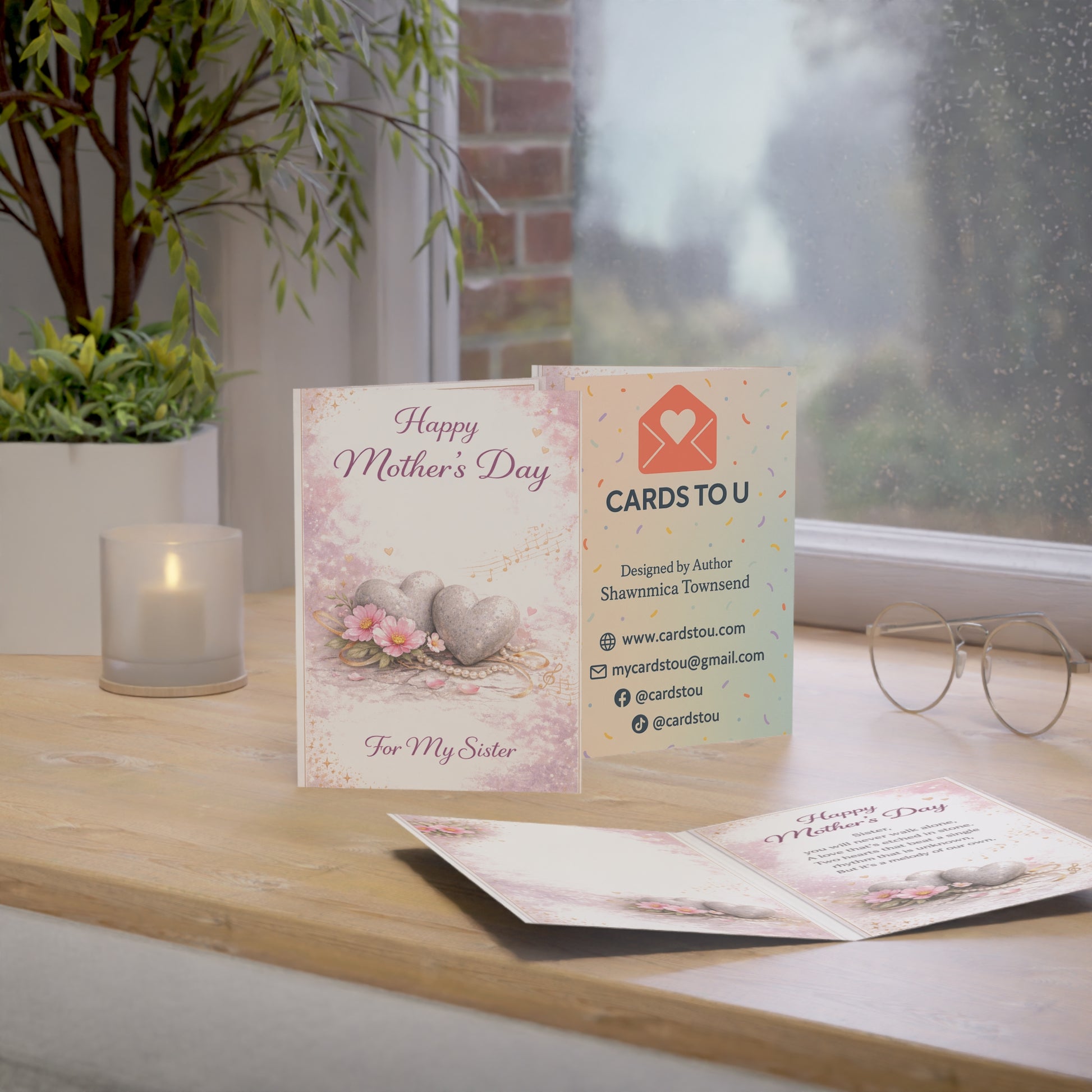 Mother's Day Sister Greeting Cards — Pack of 1/10/30/50