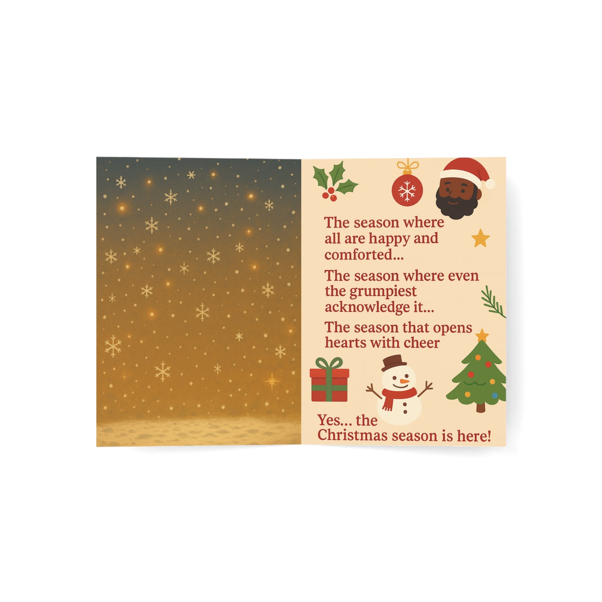 Festive Holiday Greeting Cards | Ho Ho Ho Santa Collection (1-50pcs)