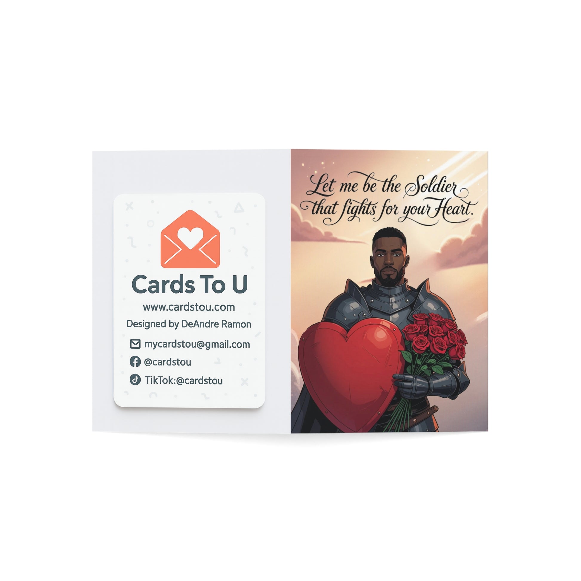 Heartfelt Greeting Cards - Let Me Be The Soldier That Fights for Your Heart, Romantic Notes, Love Cards, Valentine's Day, Anniversary, [...]