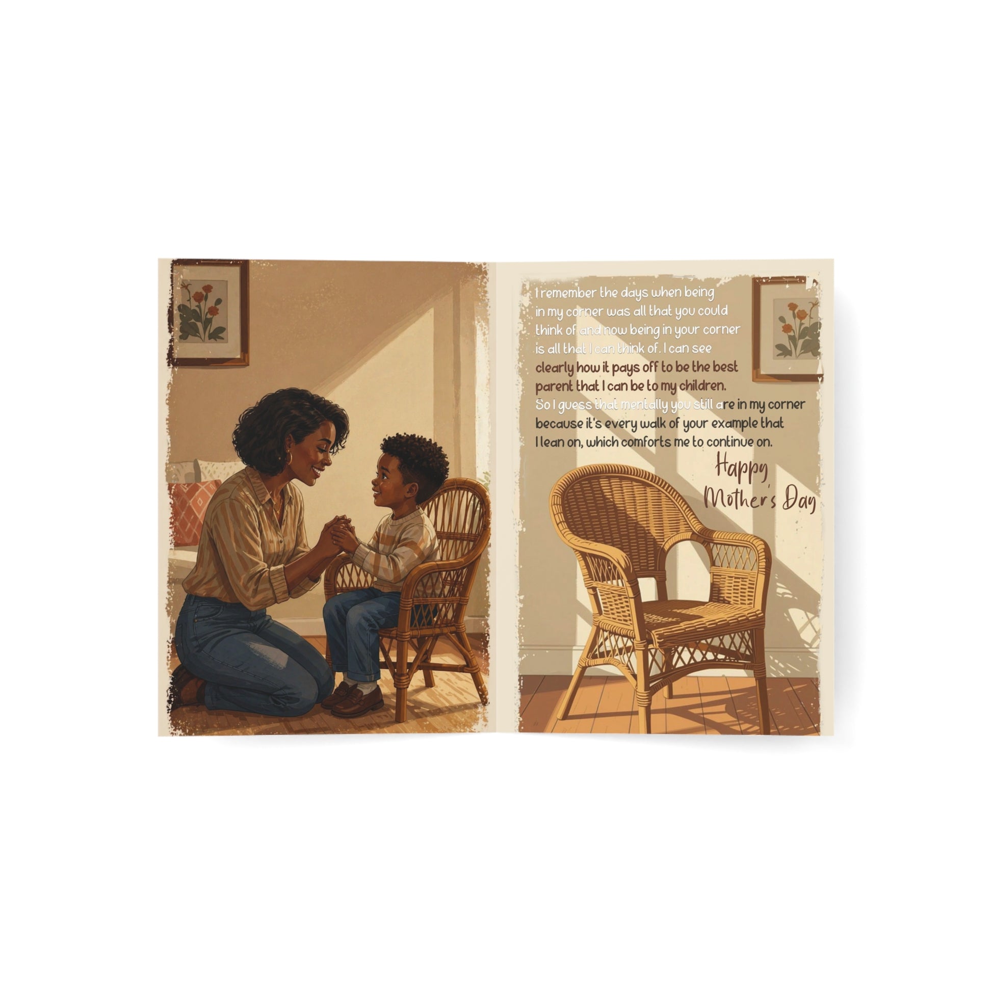 Greeting Card — "Never Too Old to Say Mom" Vintage Mother's Day Card (1/10/30/50 pcs)