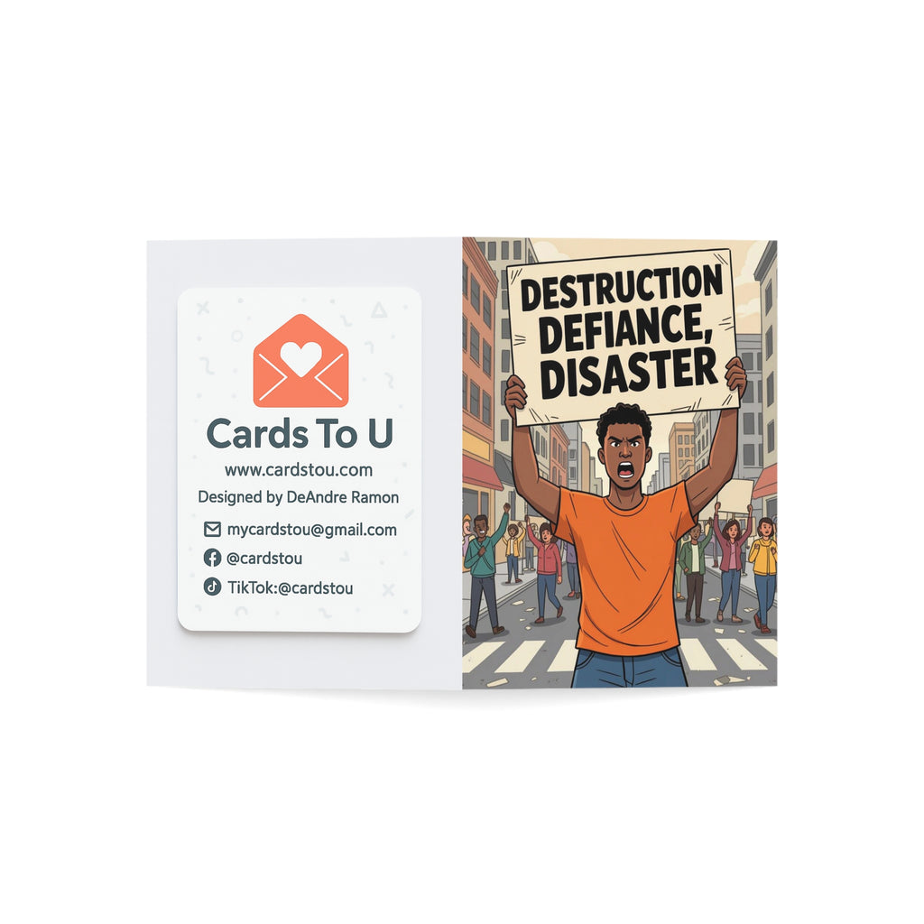 Empowering Greeting Cards - Pack of 1, 10, 30, 50pcs, Protest Theme, Activism, Encouragement, Inspirational Messages