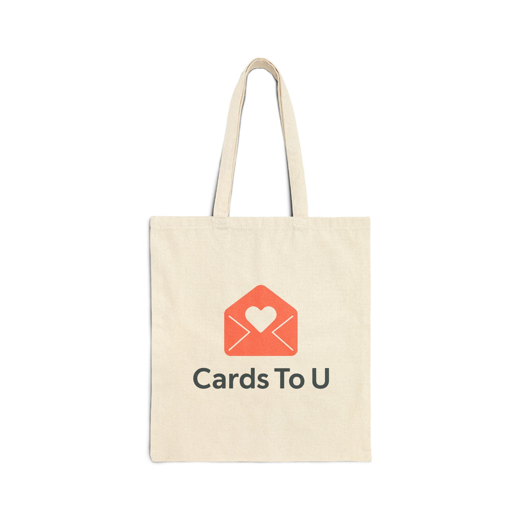 Love Letters Cotton Canvas Tote Bag – Eco-Friendly Shopping & Gift Tote