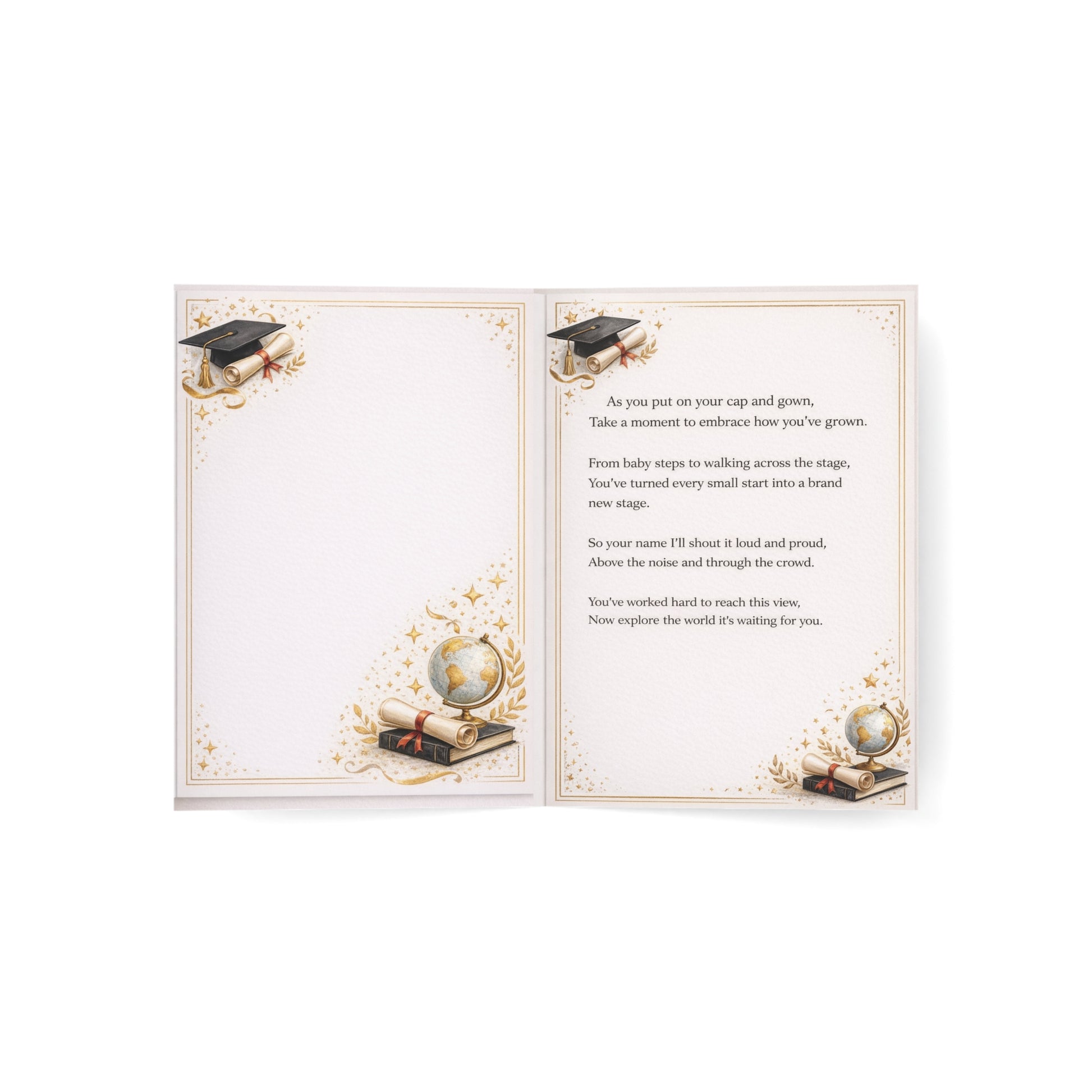 Graduation Congratulations Card – “Congratulations Graduate!” Pack (1/10/30/50)
