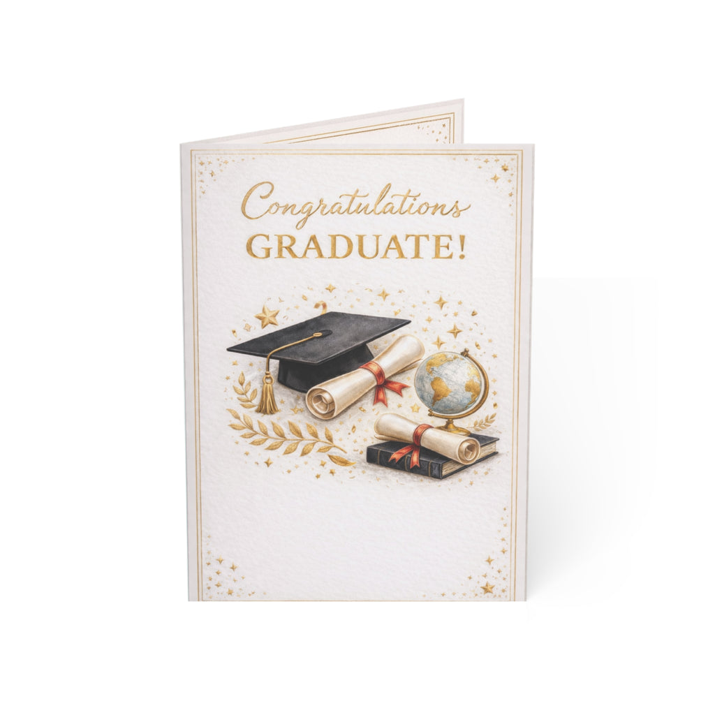 Graduation Congratulations Card – “Congratulations Graduate!” Pack (1/10/30/50)
