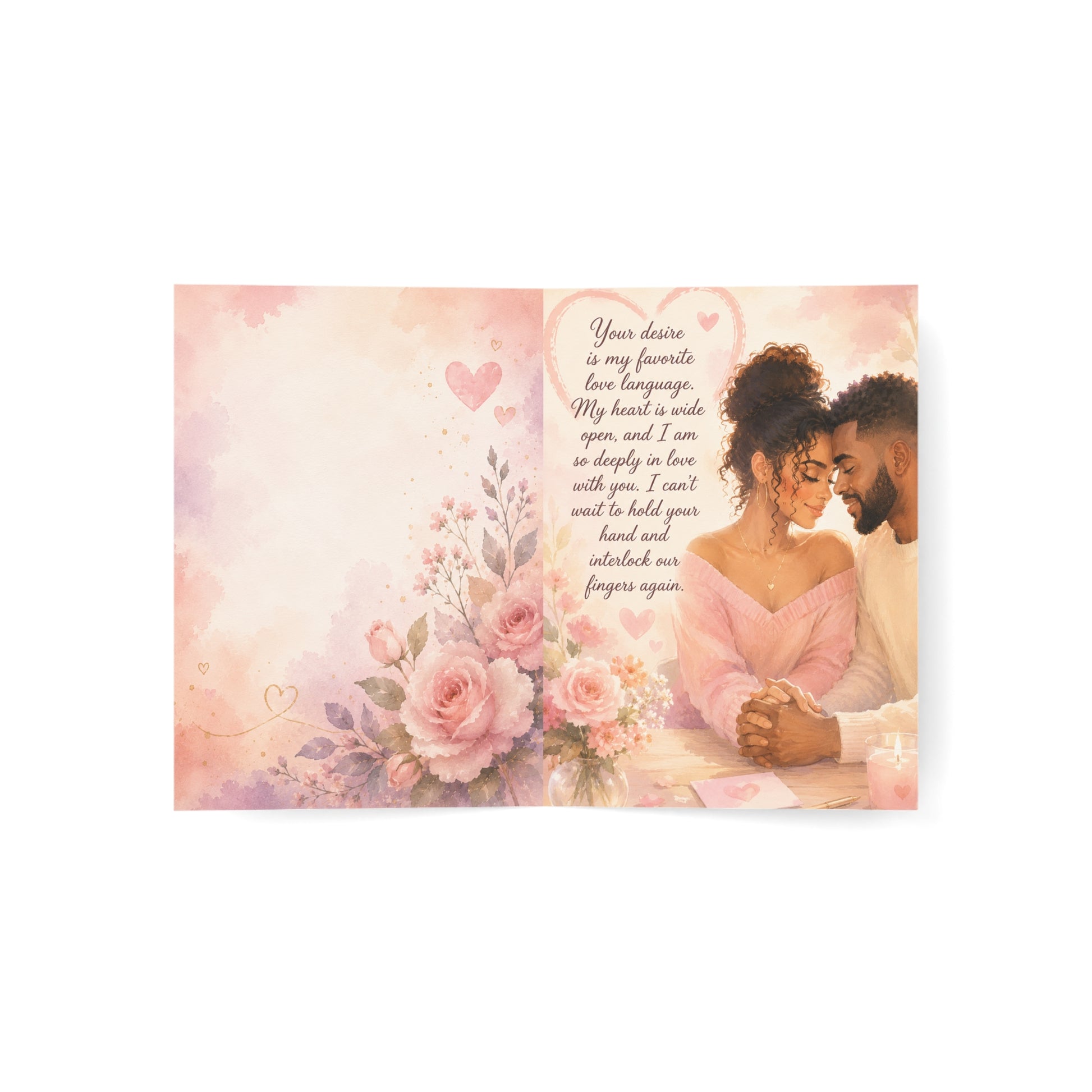 Romantic 'My Favorite Love Language' Greeting Card — Valentine’s Day, Anniversary Card for Couples (1/10/30/50 pcs)