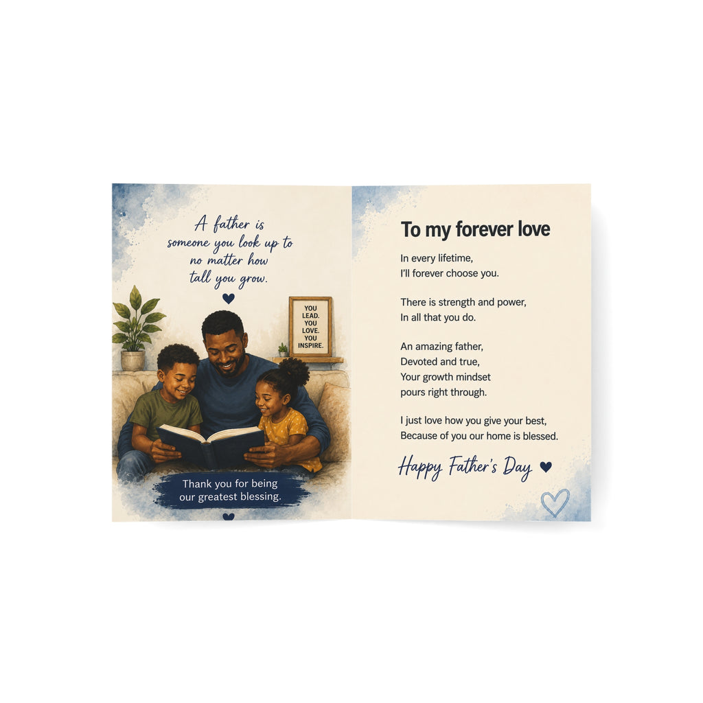 Happy Father’s Day Greeting Card — Sentimental Sunset Design (1/10/30/50 pcs)