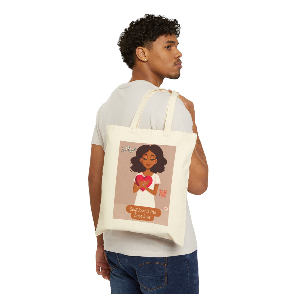 Love Letters Cotton Canvas Tote Bag, Eco-Friendly Shopping Tote, Gift Bag for Cards, Valentine's Day Tote, Messenger Bag