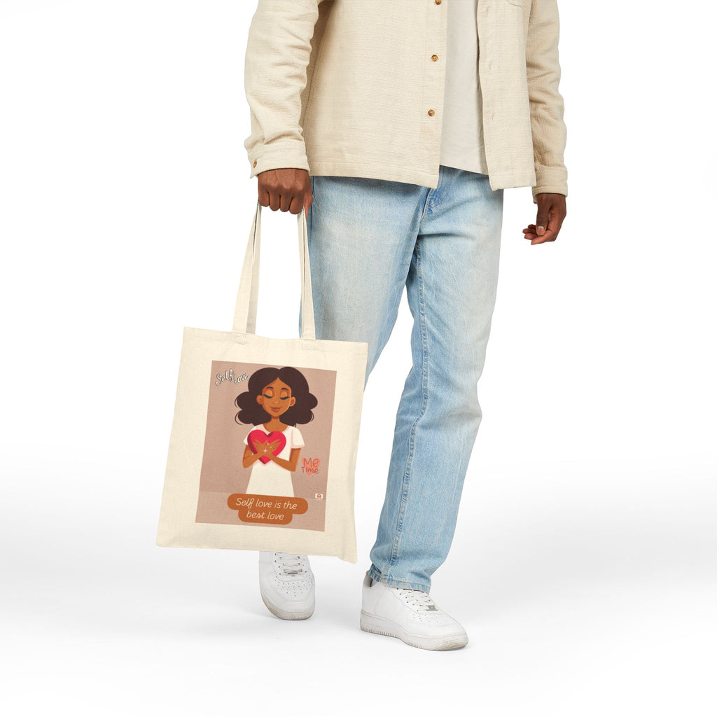 Love Letters Cotton Canvas Tote Bag, Eco-Friendly Shopping Tote, Gift Bag for Cards, Valentine's Day Tote, Messenger Bag