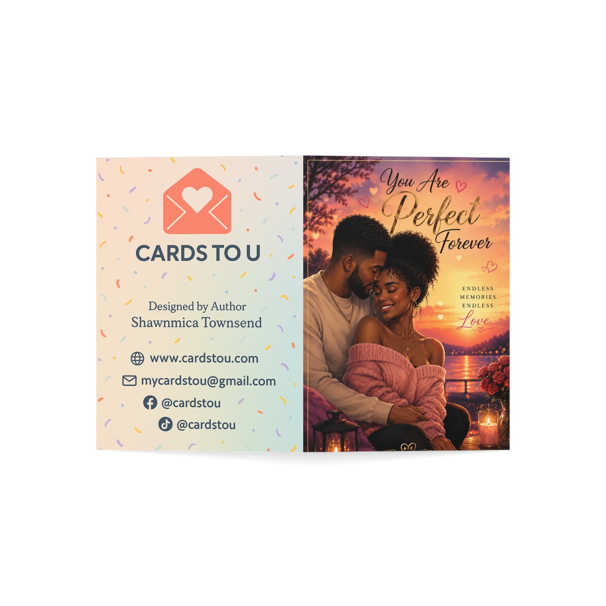 Romantic 'You Are Perfect Forever' Greeting Card — Love Anniversary Card (1/10/30/50 pcs)