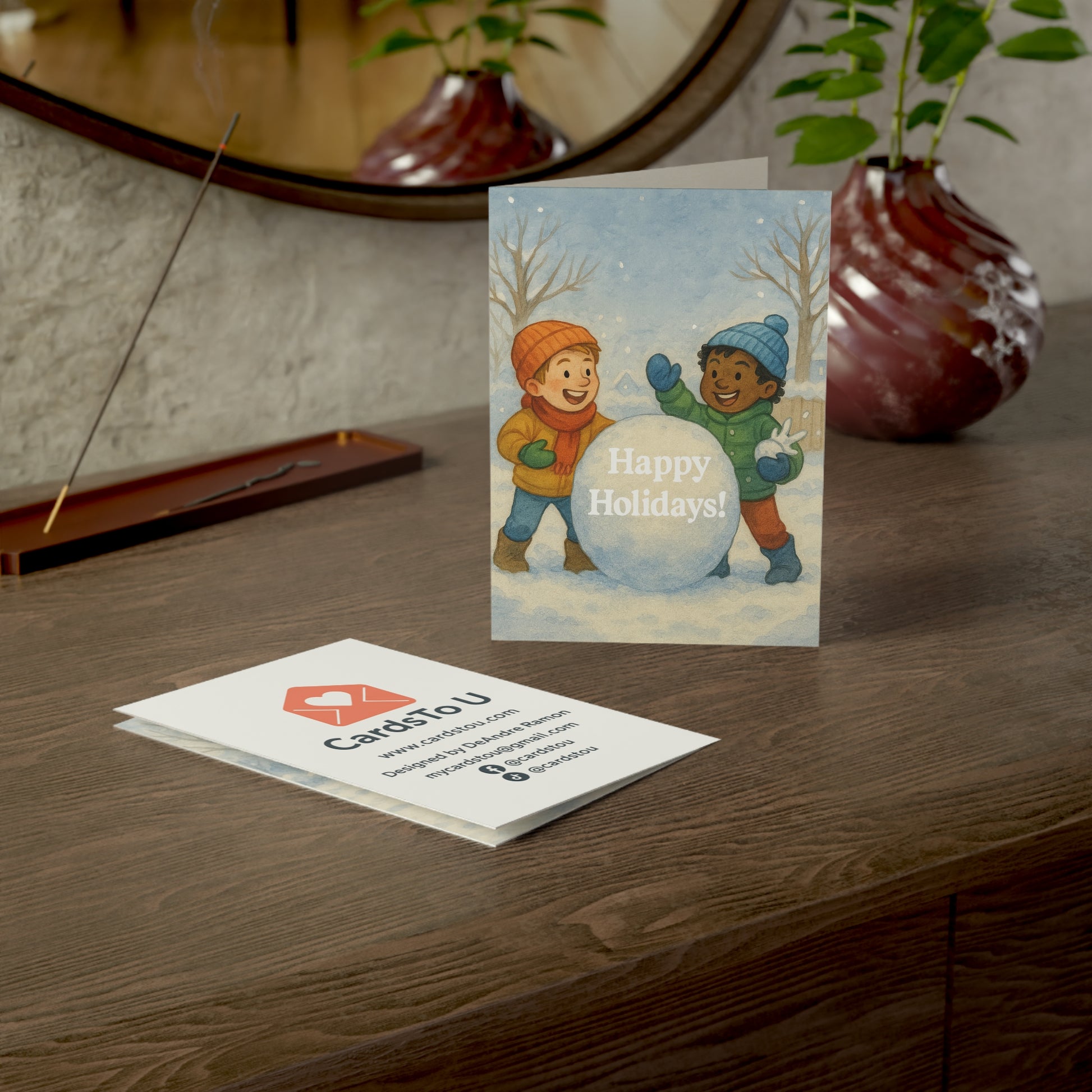 Festive Holiday Greeting Cards - Happy Holidays Design (1, 10, 30, 50pcs)