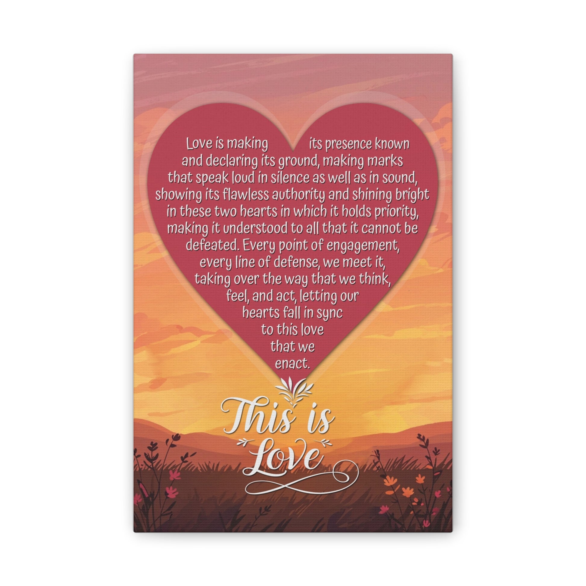 Inspirational Canvas Wall Art – Love & Friendship Decor, Anniversary Gift