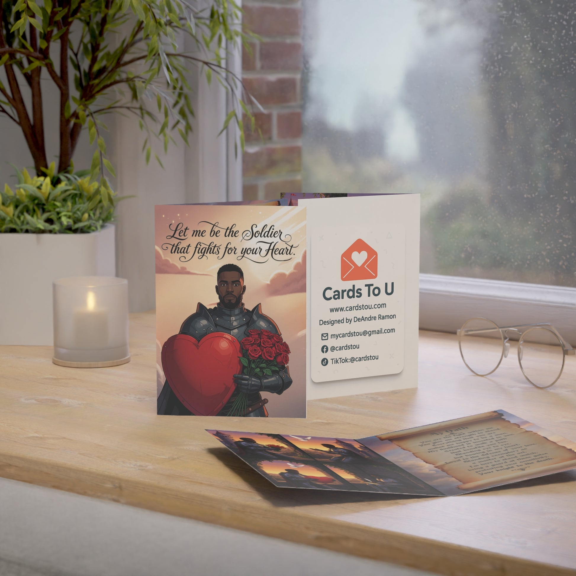 Heartfelt Greeting Cards - Let Me Be The Soldier That Fights for Your Heart, Romantic Notes, Love Cards, Valentine's Day, Anniversary, [...]