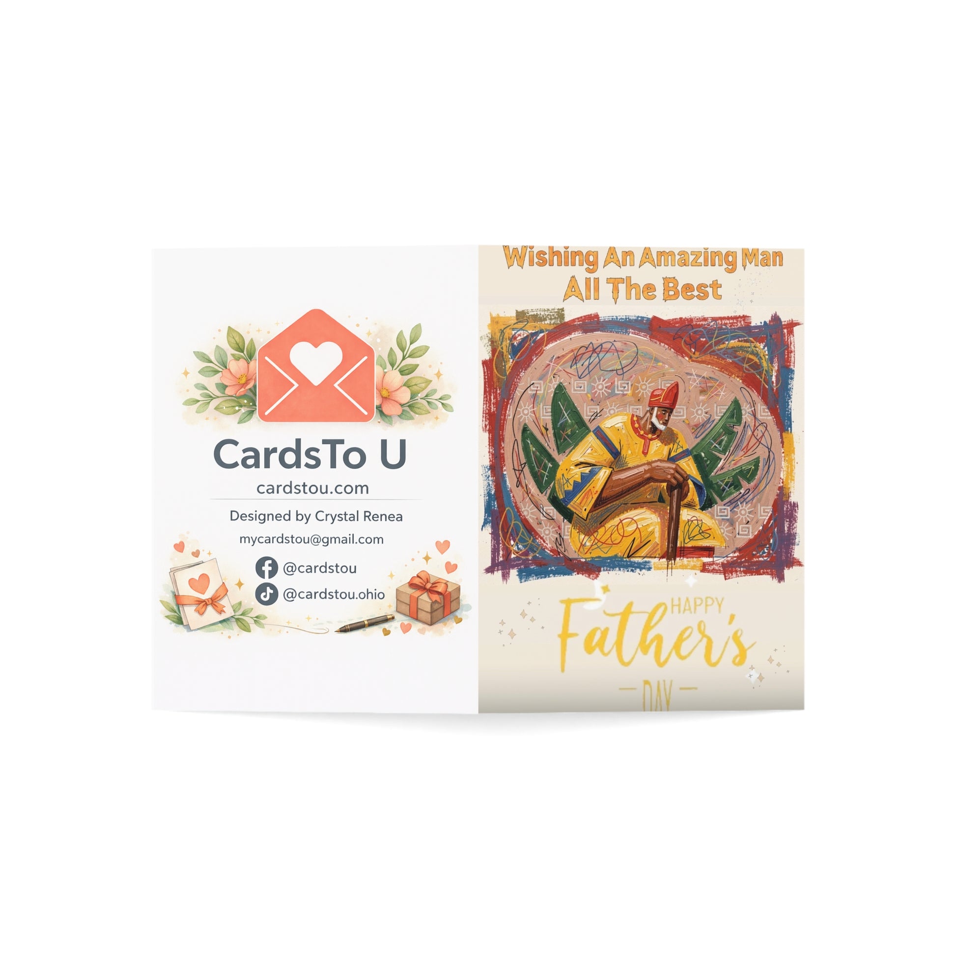 Father's Day Greeting Card – "Wishing An Amazing Man All The Best" (Pack of 1, 10, 30, 50)